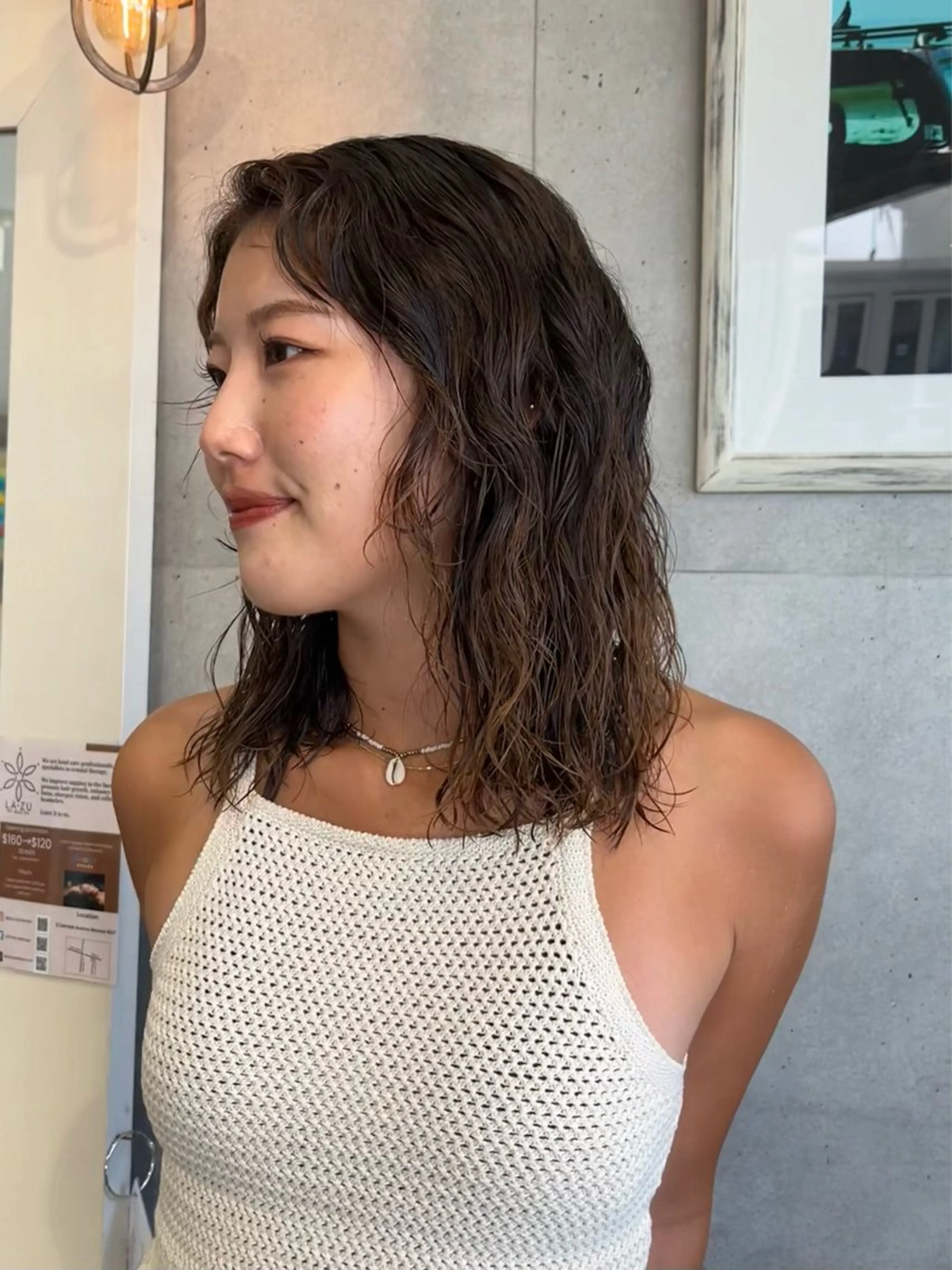 ミディアム カット パーマ anna/ラフパーマ /くすみベージュのヘアスタイル