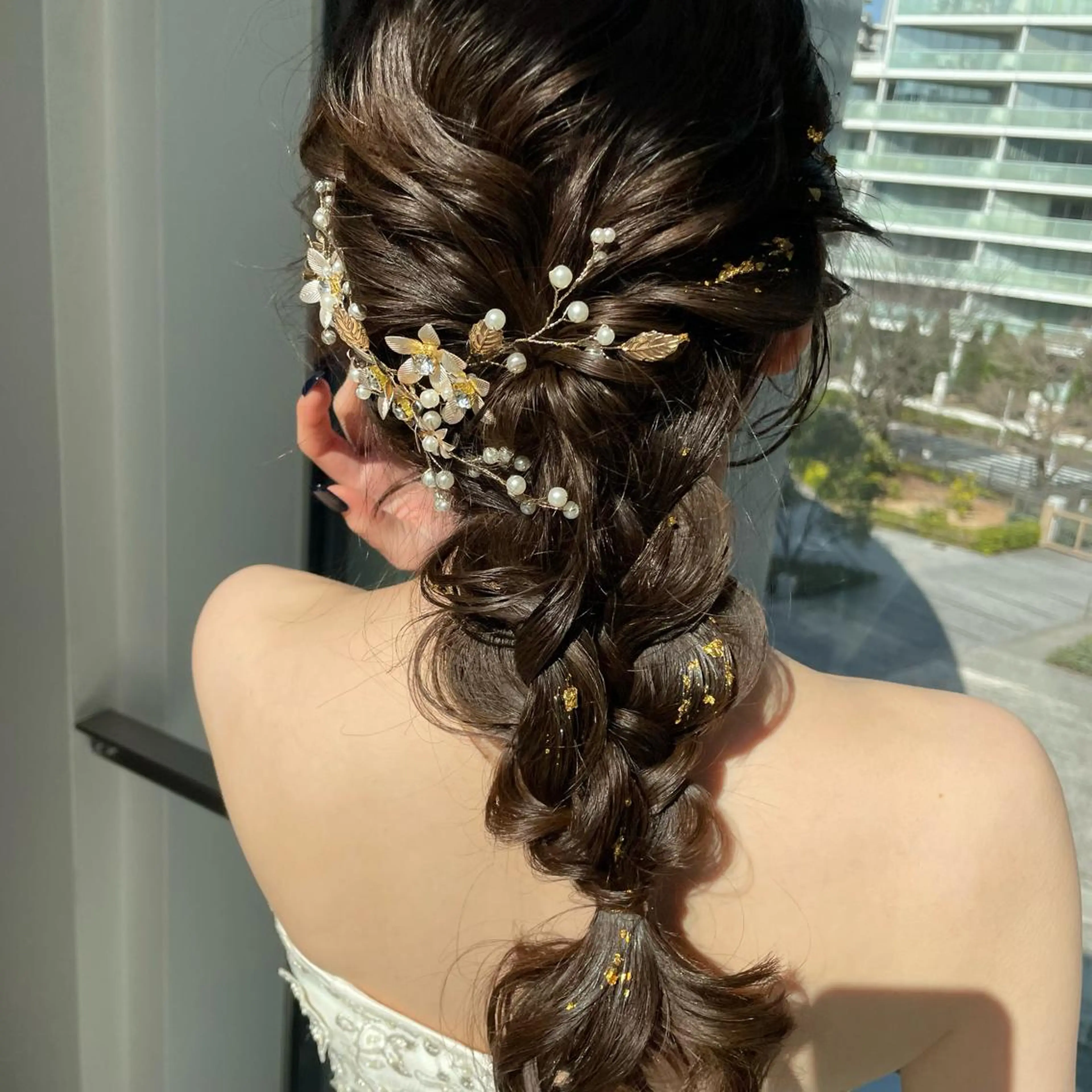ヘアアレンジ 結婚式・ブライダル ヘアセット/透明感 カラー/MIHO♡のヘアスタイル