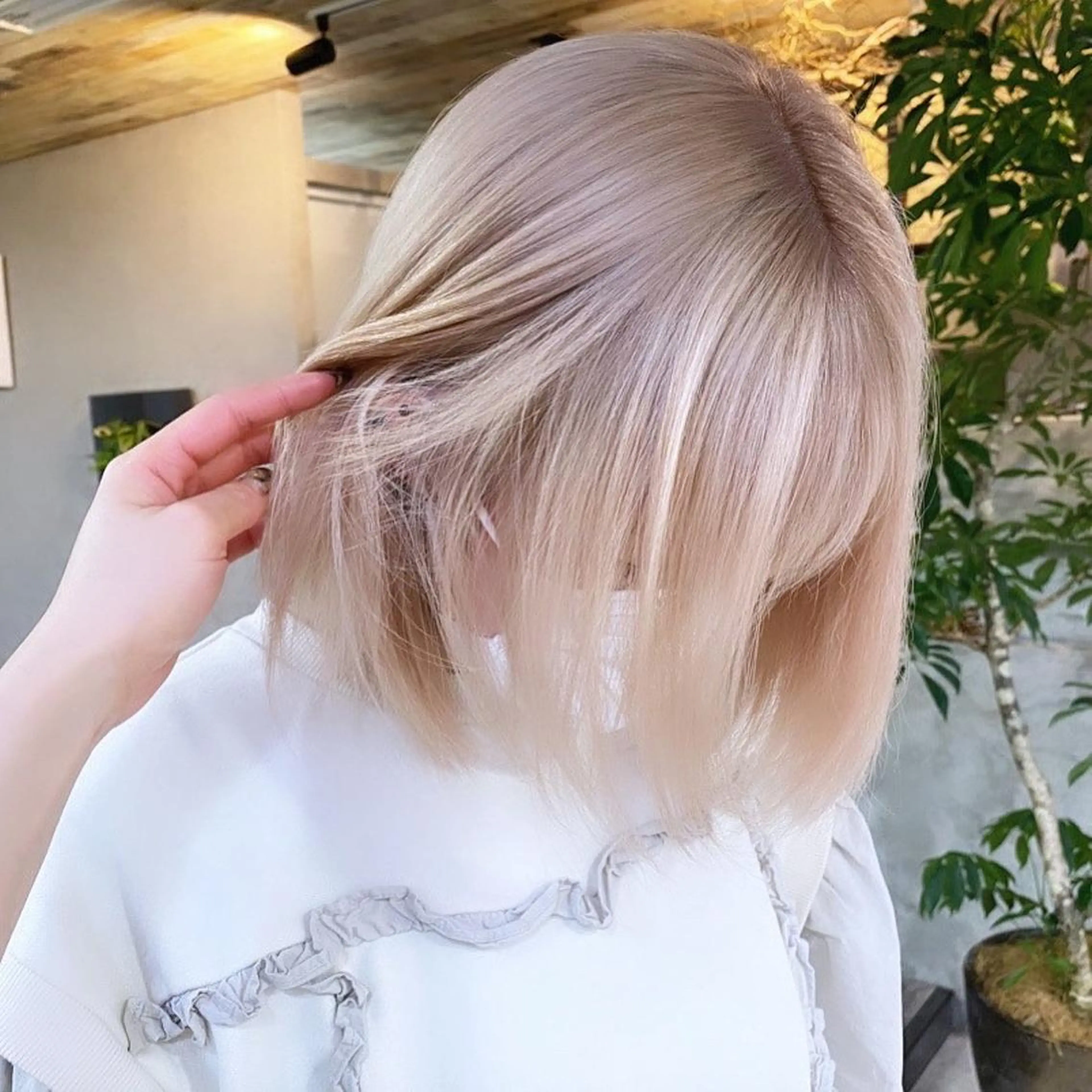 ミディアム カラー ハイトーンカラー 藤田 清志のヘアスタイル