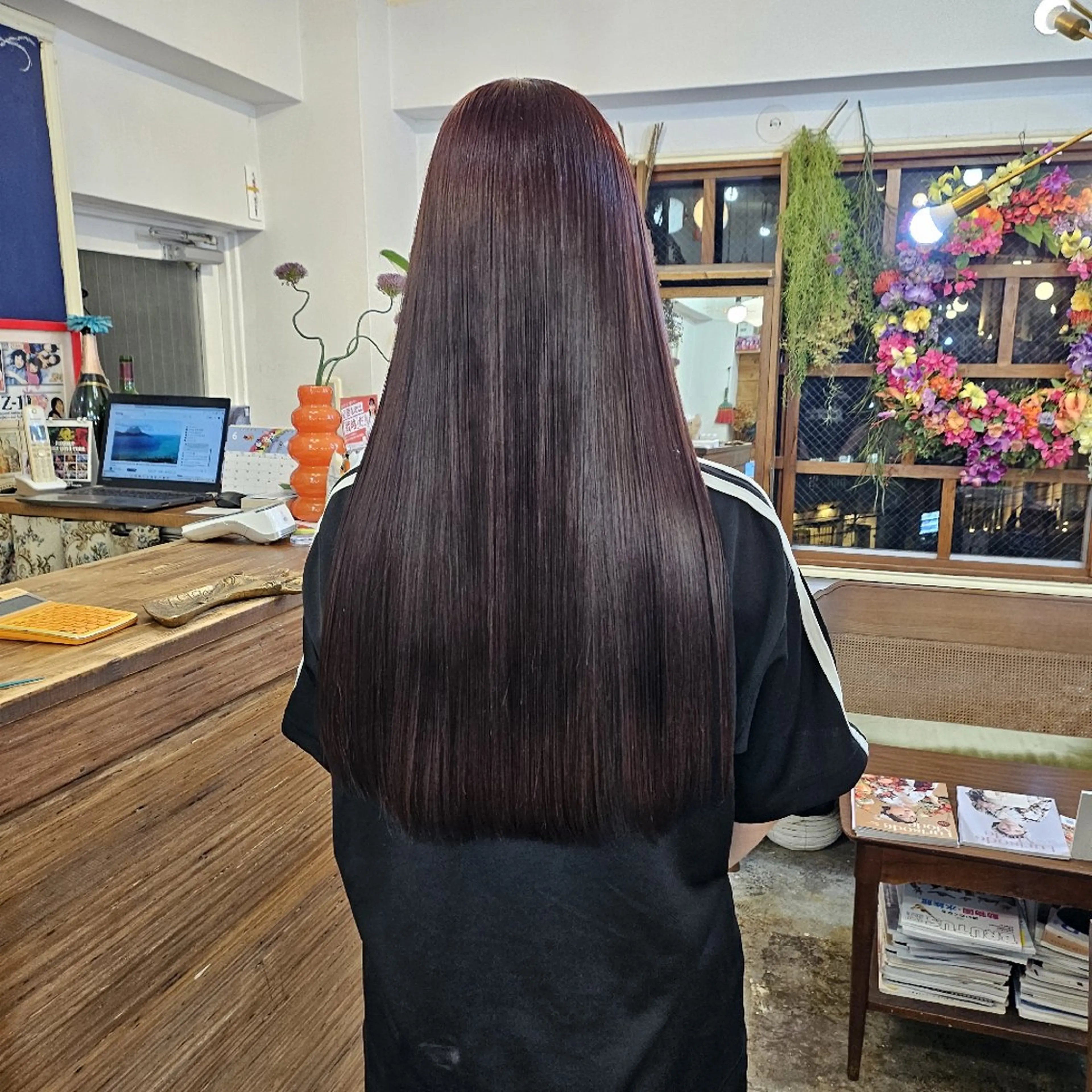 ロング 縮毛矯正 トリートメント あべかりん/原宿 /マツパ/ハイトーンのヘアスタイル