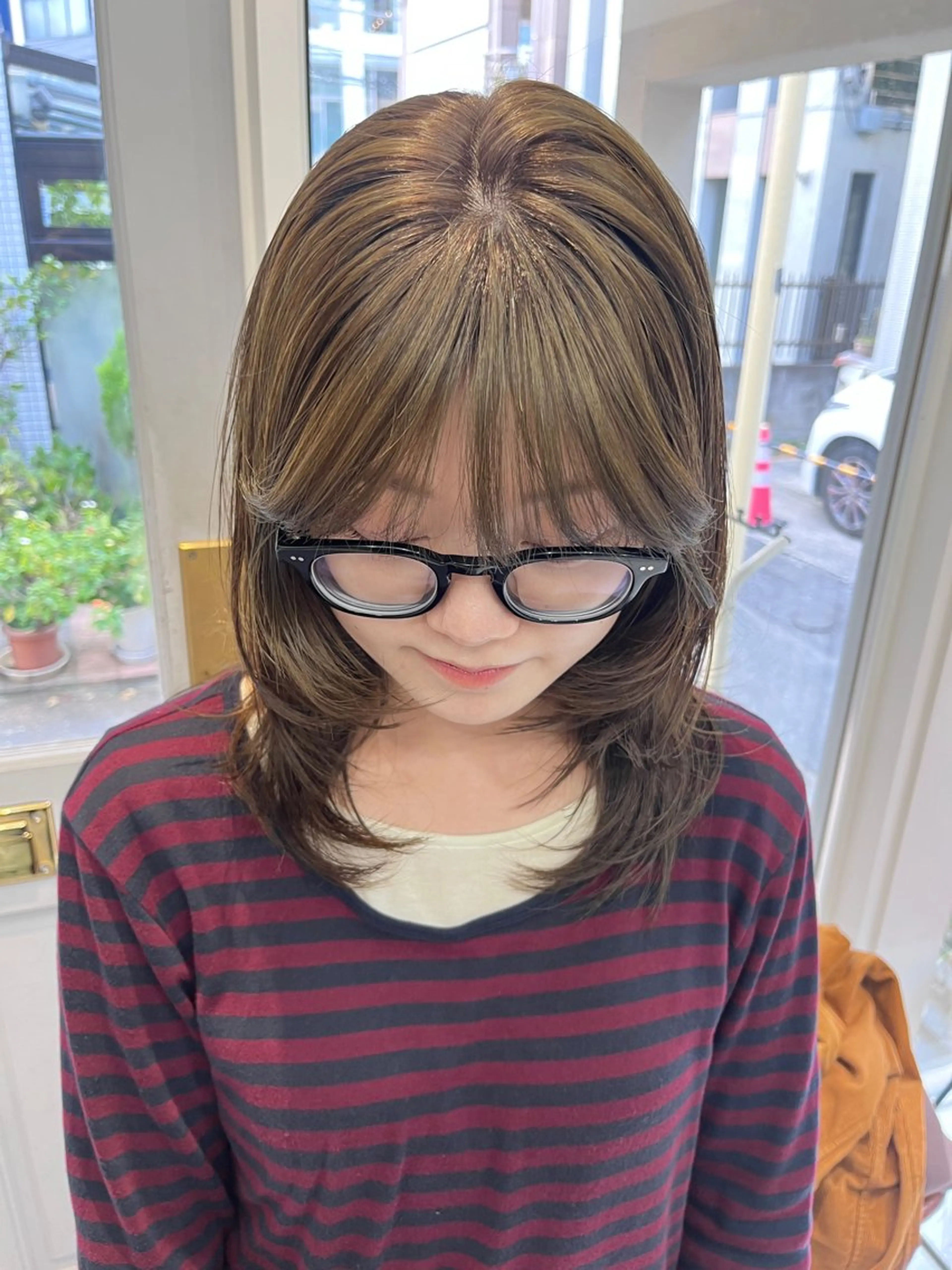 ミディアム カラー カット トリートメント 赤み消しカラー/ オリーブ/トモキのヘアスタイル