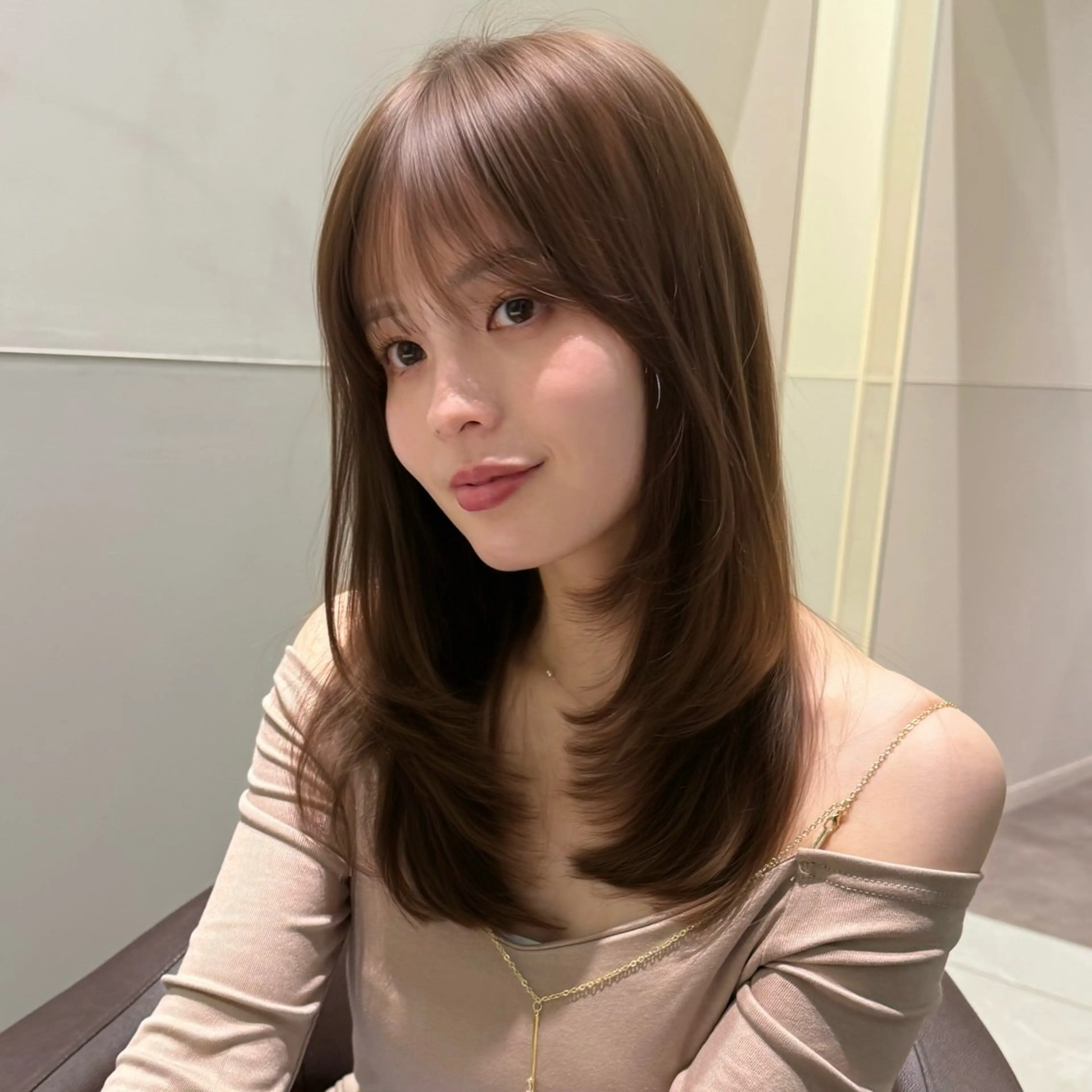 セミロング カット ヘアカラー トリートメント ️🫧レイヤーカット 銀座/れいか️️🫧のヘアスタイル