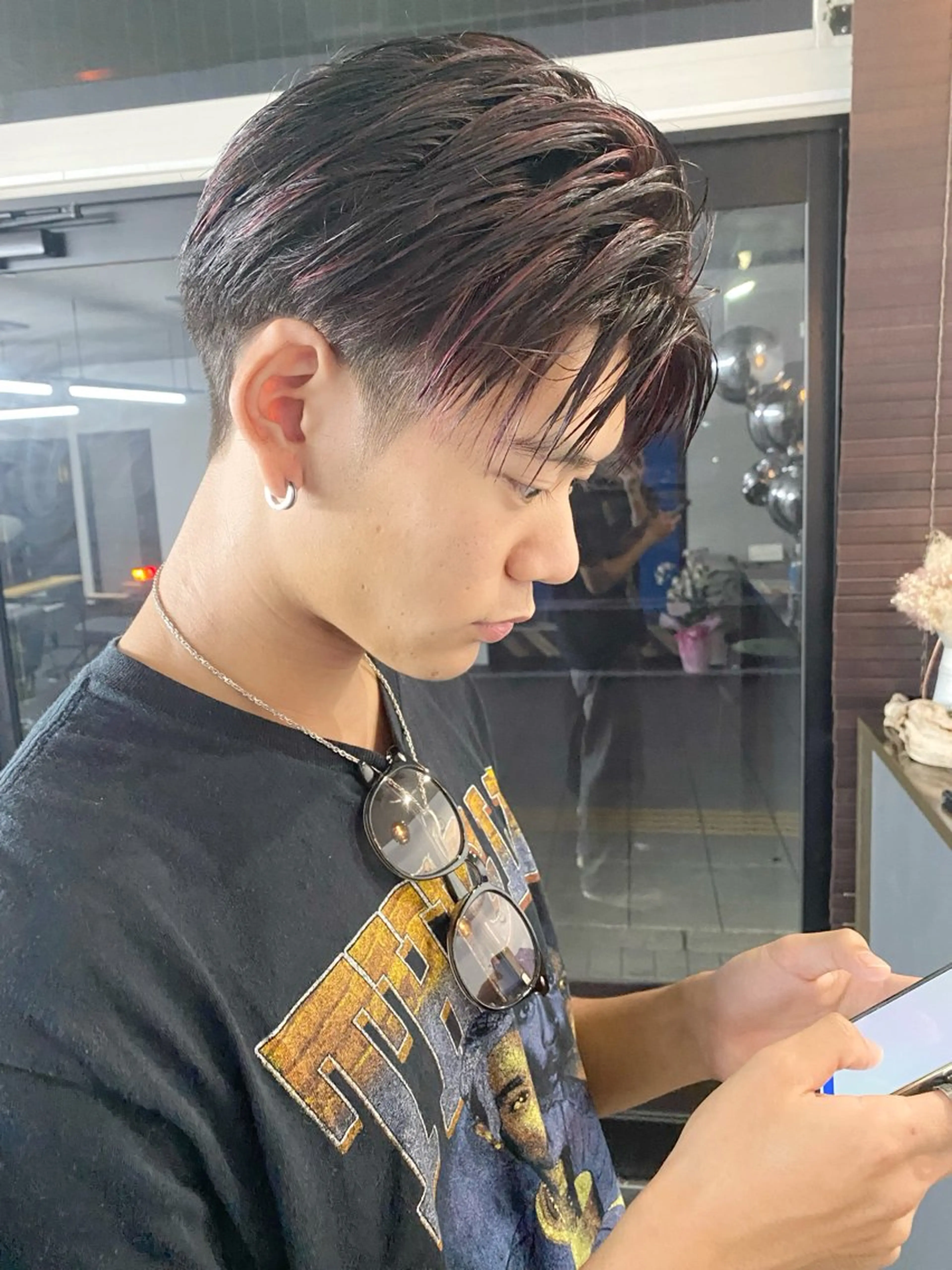 パーマ メンズ メンズハイライト メンズメッシュ 眉カット その他(アイブロウ) 山﨑 大暉【ダブルカラー】のヘアスタイル