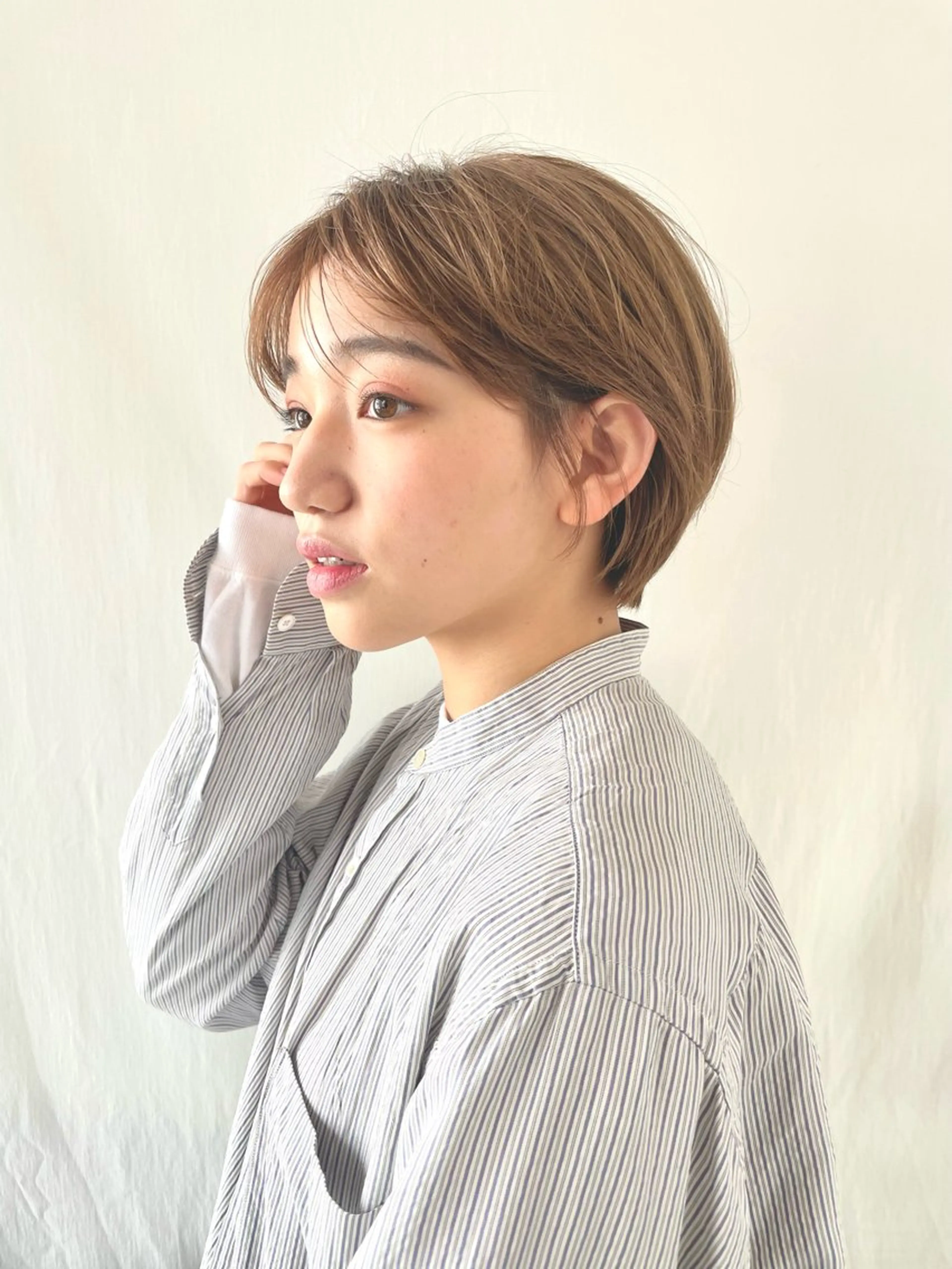 ショート カラー 丸みショート ショートヘア カット ヘアカラー トリートメント ショートボブ髪質改善 縮毛矯正のプロ山道潤のヘアスタイル