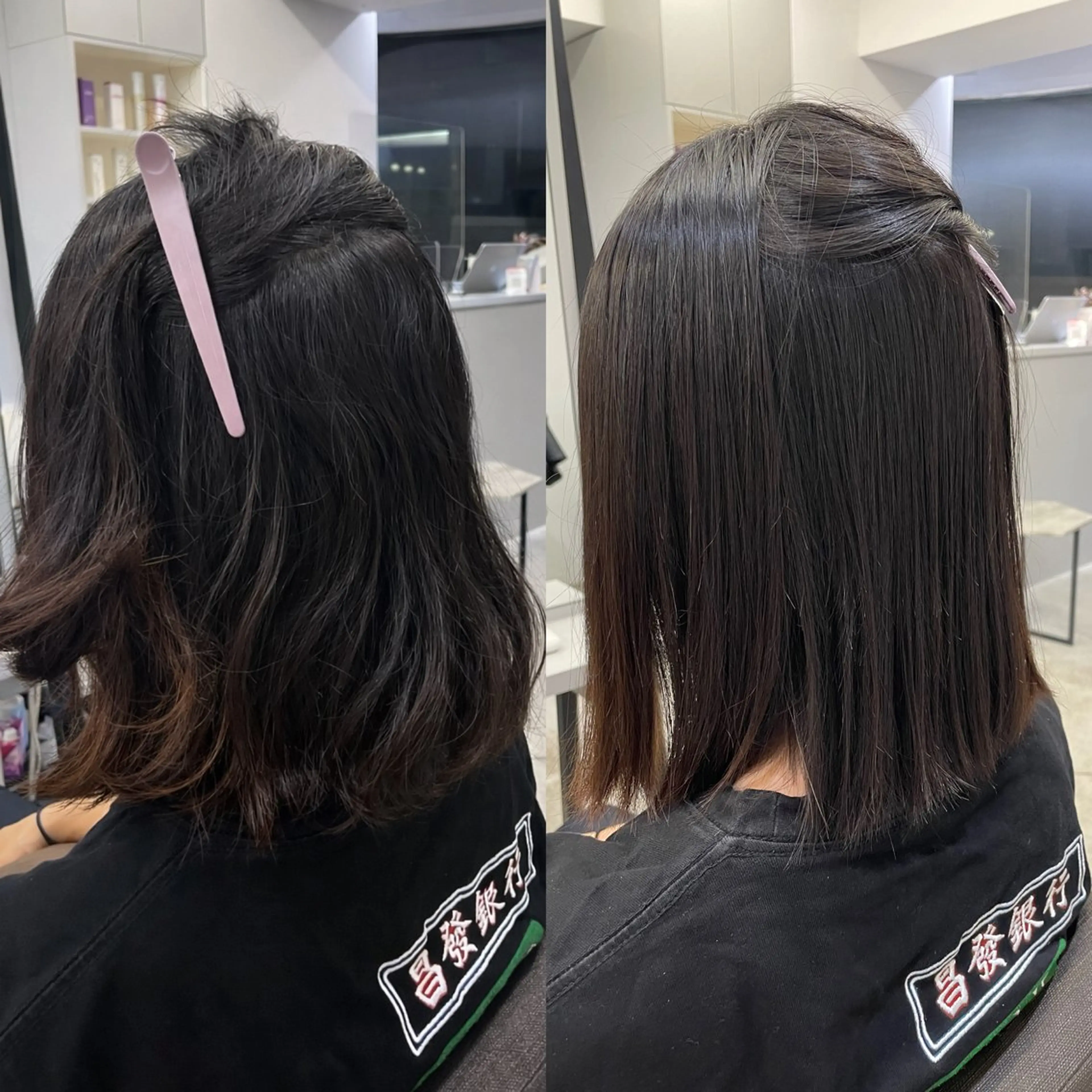 ミディアム 縮毛矯正 絶対綺麗な暖色カラー 🎯あります✨増渕✨のヘアスタイル