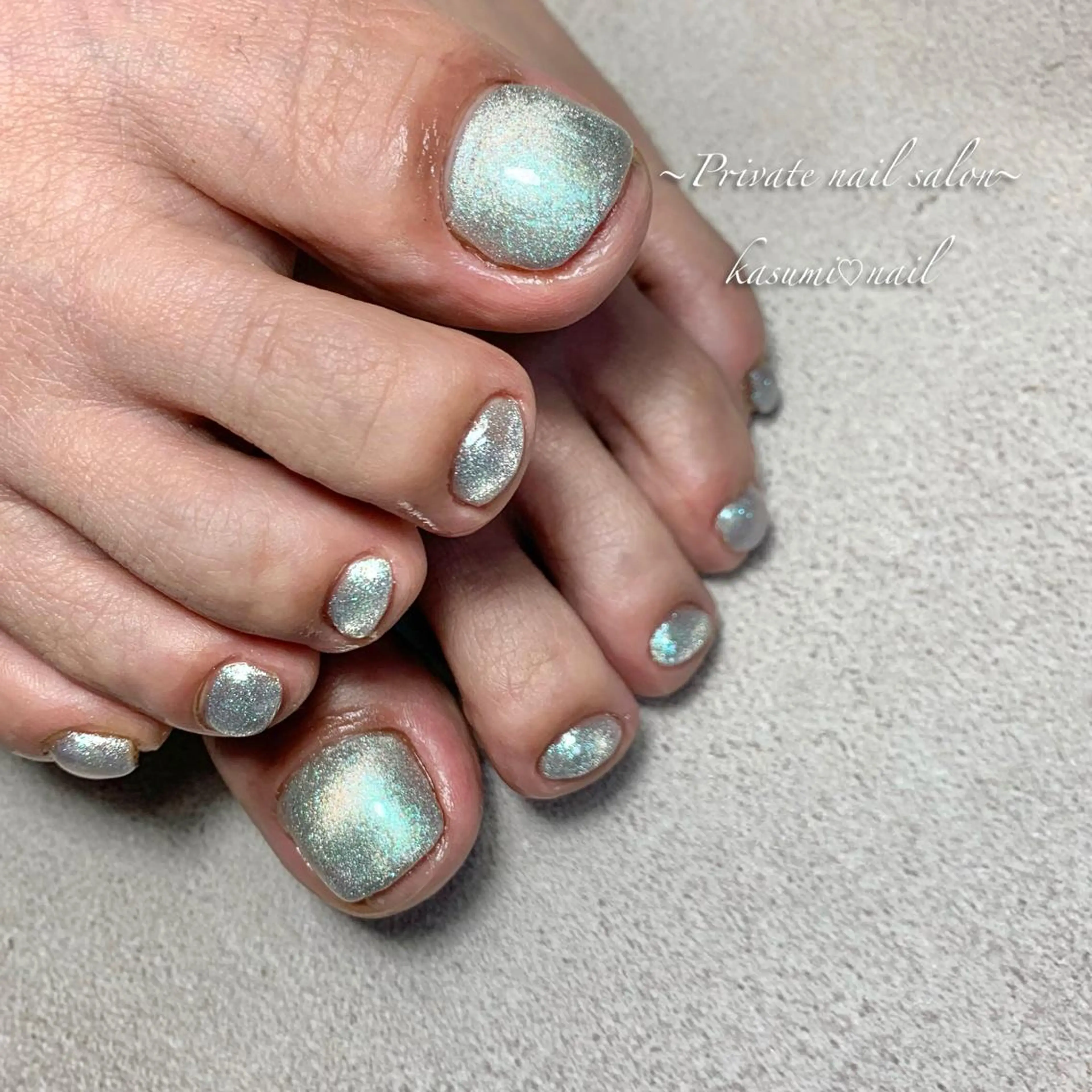 ネイル ラメ(グリッター) マグネットネイル ミラーネイル ニュアンスネイル 冬ネイル KASUMI♡ Nailのネイルデザイン