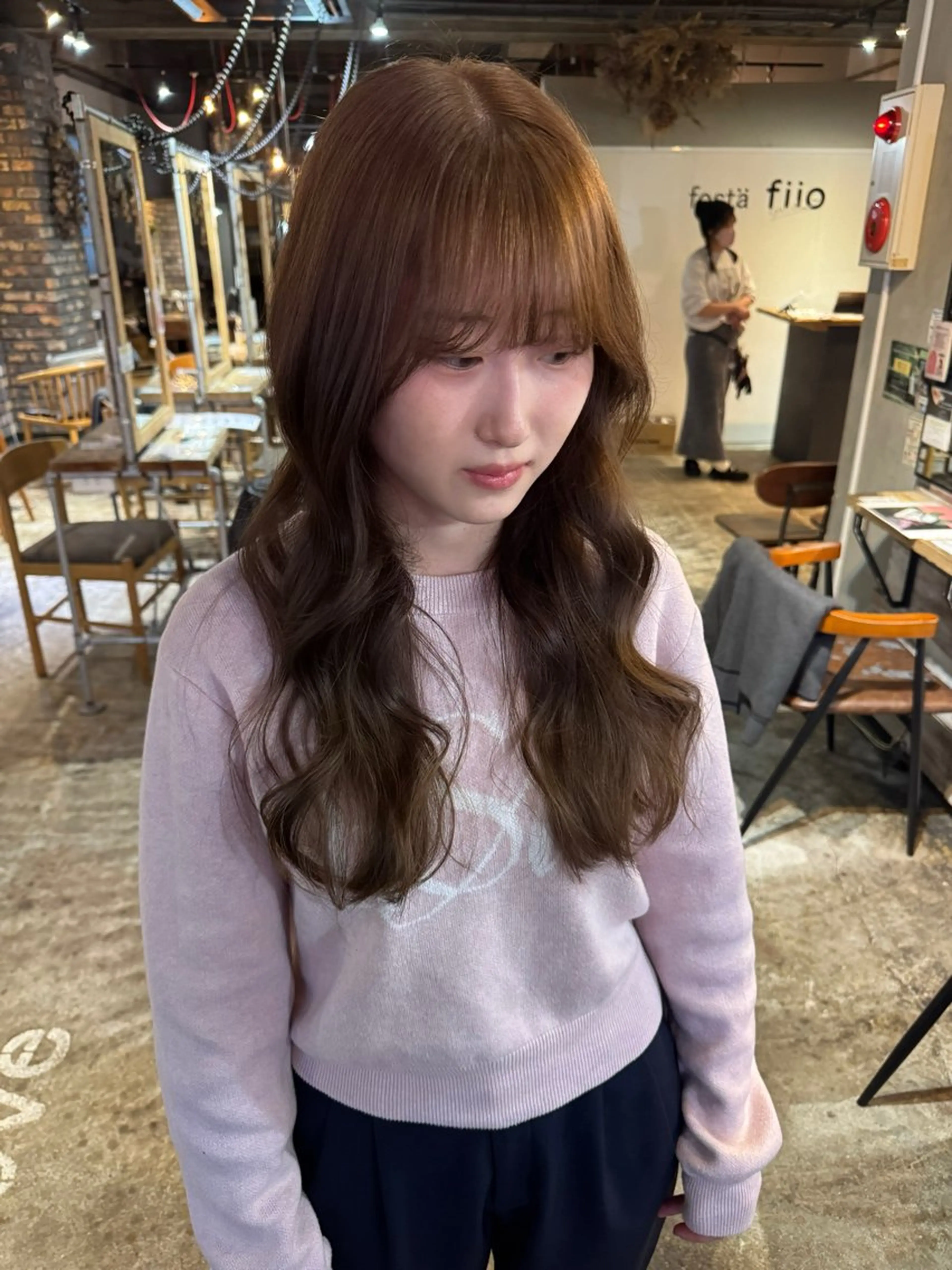 ロング カラー カット ヘアカラー クキノケイカ /暖色カラーのヘアスタイル