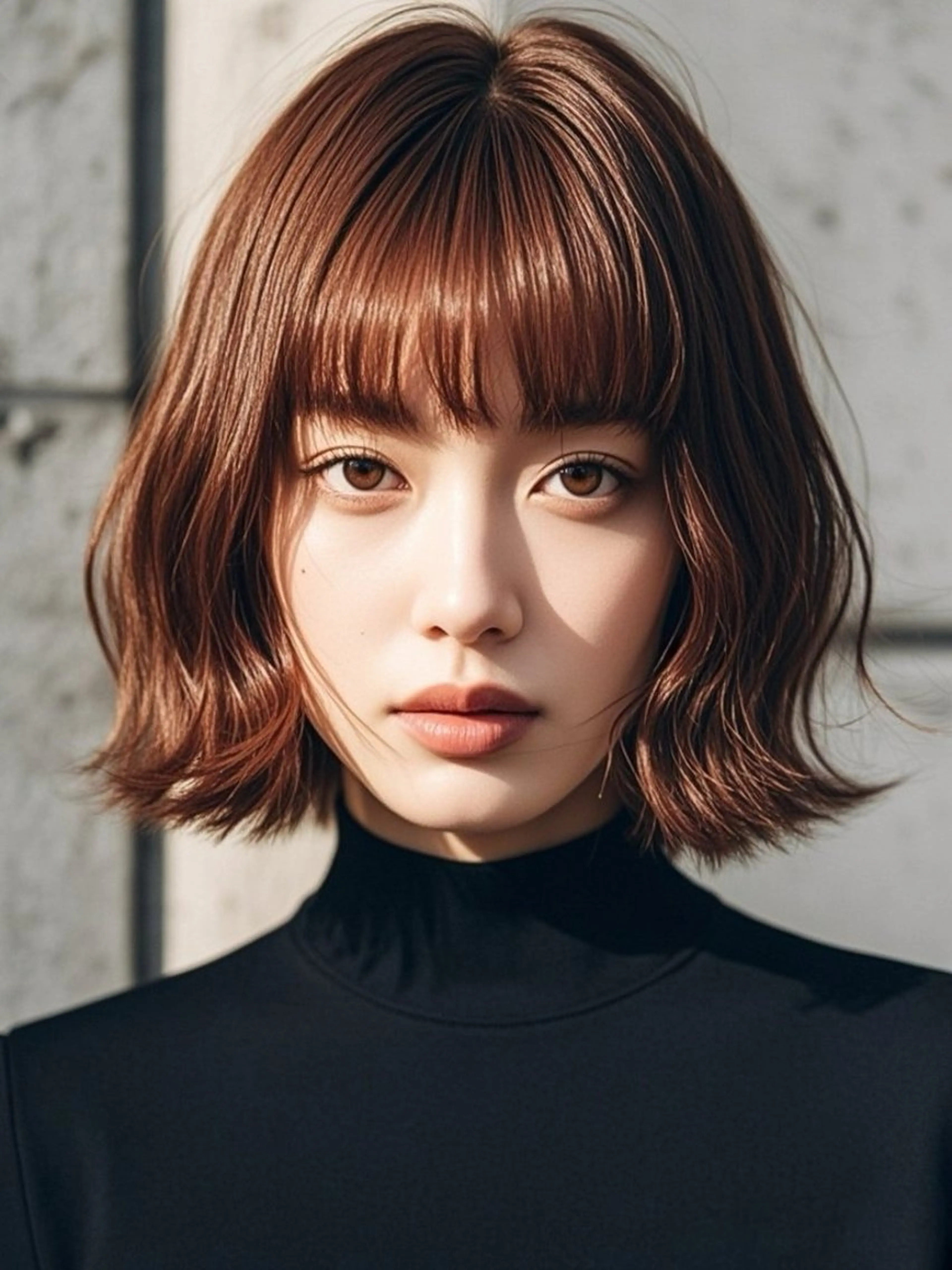 ミディアム ショートボブ ミディアムレイヤー ミディアムパーマ アッシュ ボブ カット ヘアカラー ウルフカット 811 大阪梅田 ウルフのヘアスタイル