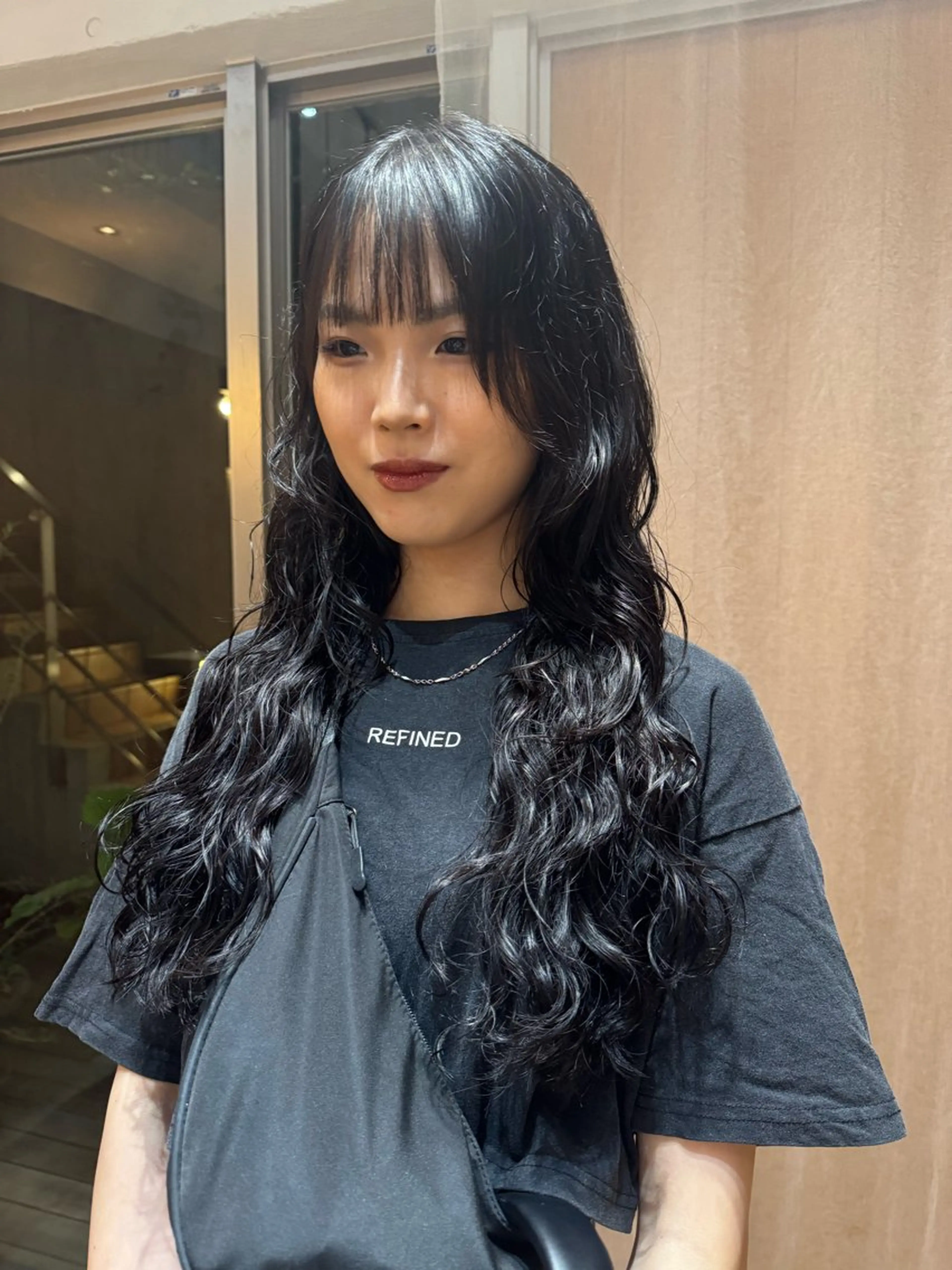 ロング カット パーマ 大人可愛い♡コテ巻き パーマ🌼杉田 萌恵のヘアスタイル