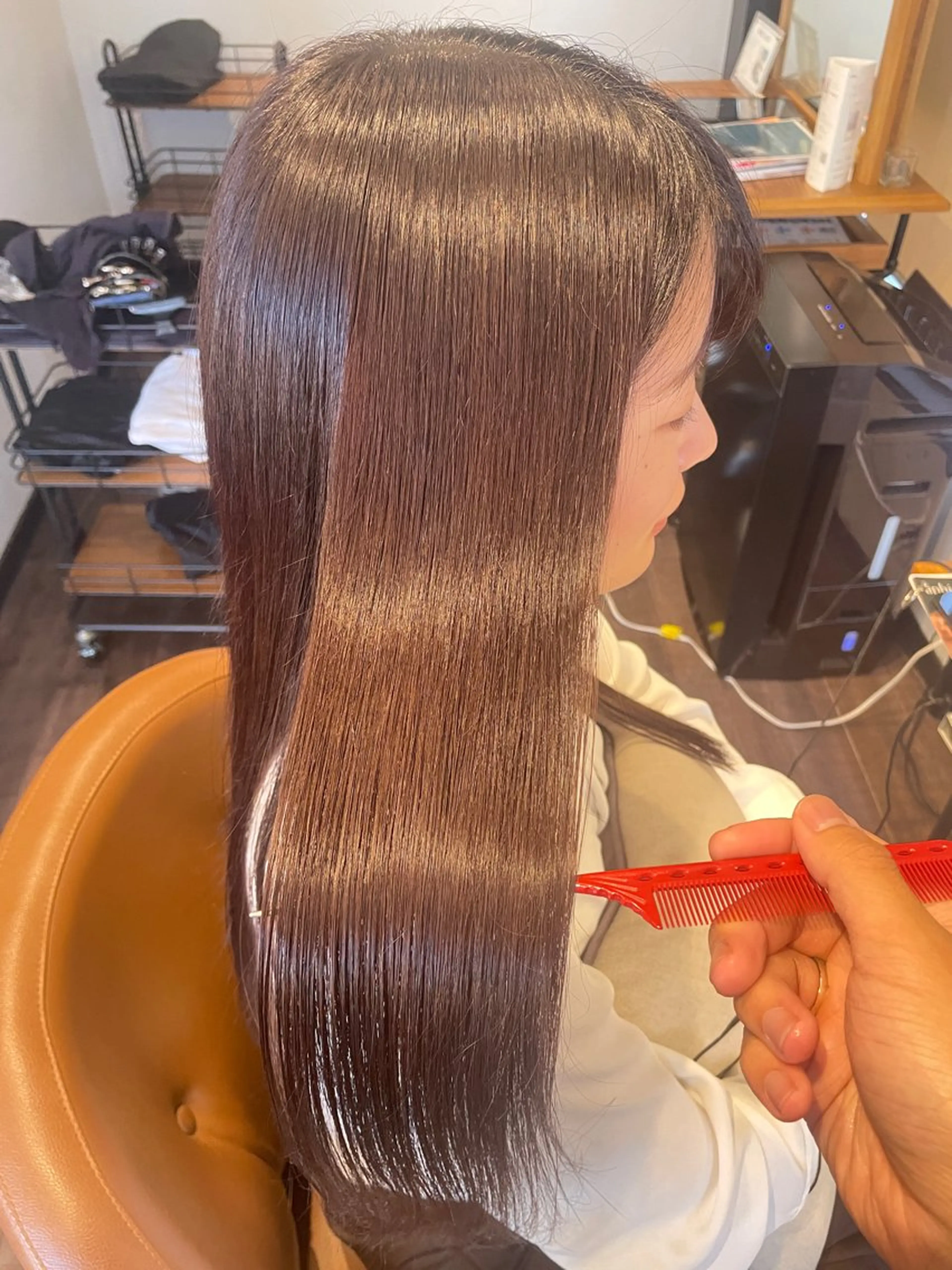 ロング カラー トリートメント Mavie hair所属・髪質改善×潤艶カラー ⭐️岡田崇彰のヘアスタイル