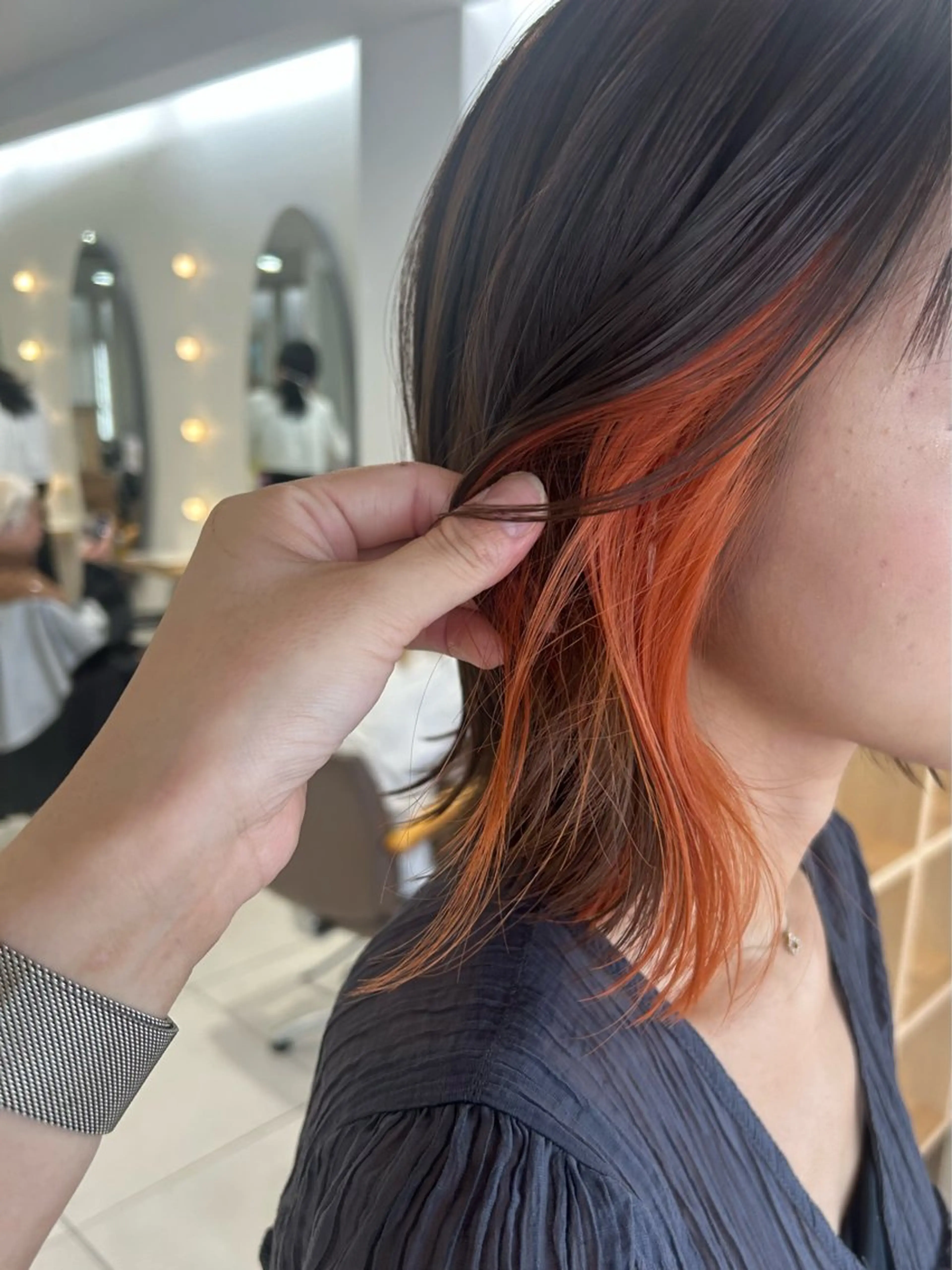 ミディアム 🍂透明感ベージュ カラー🍂森部杏菜のヘアスタイル