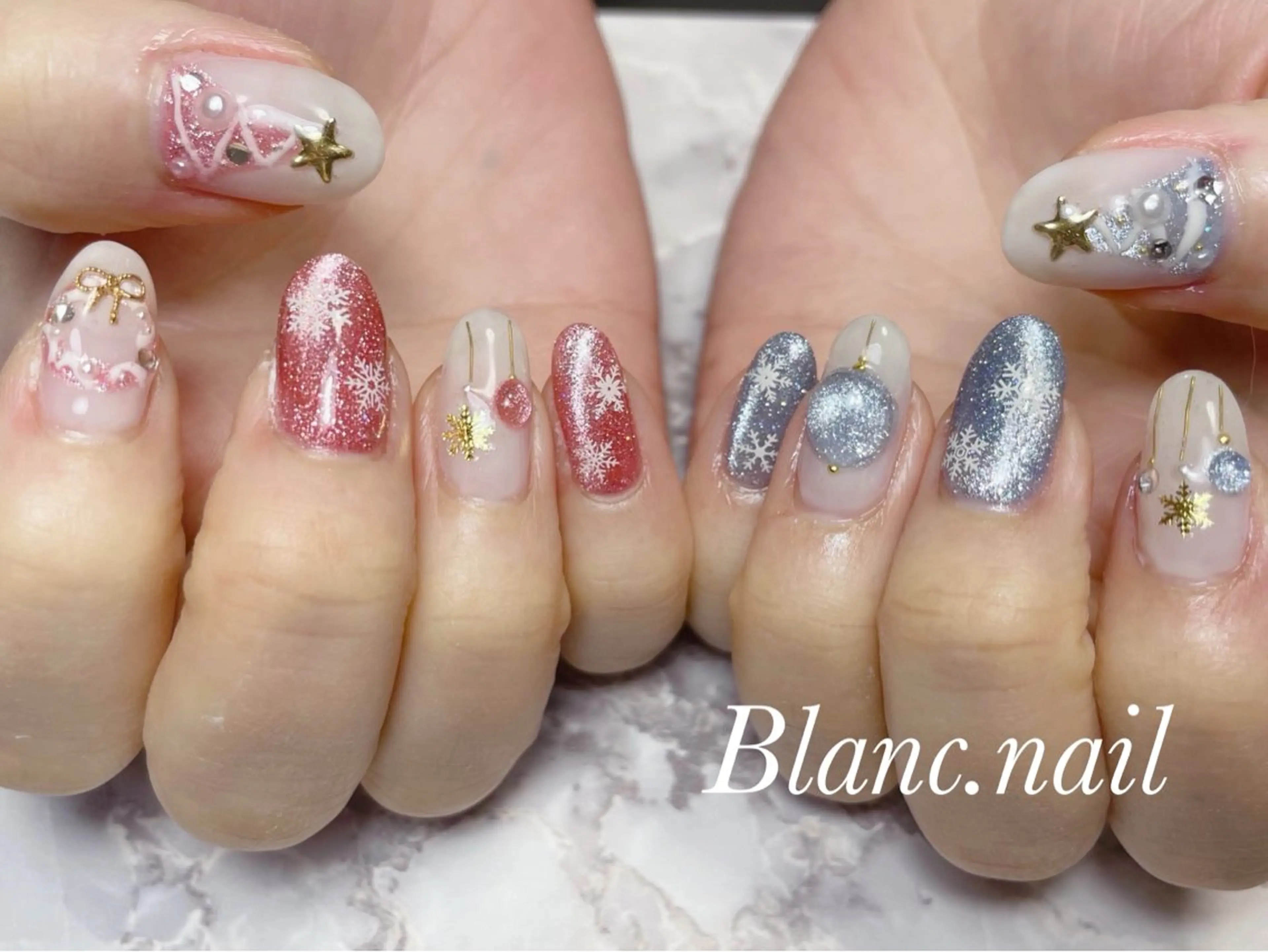 ネイル ジェルネイル キラキラネイル マグネットネイル ニュアンスネイル パラジェル ハンドネイル BLANC.nail yuuのネイルデザイン