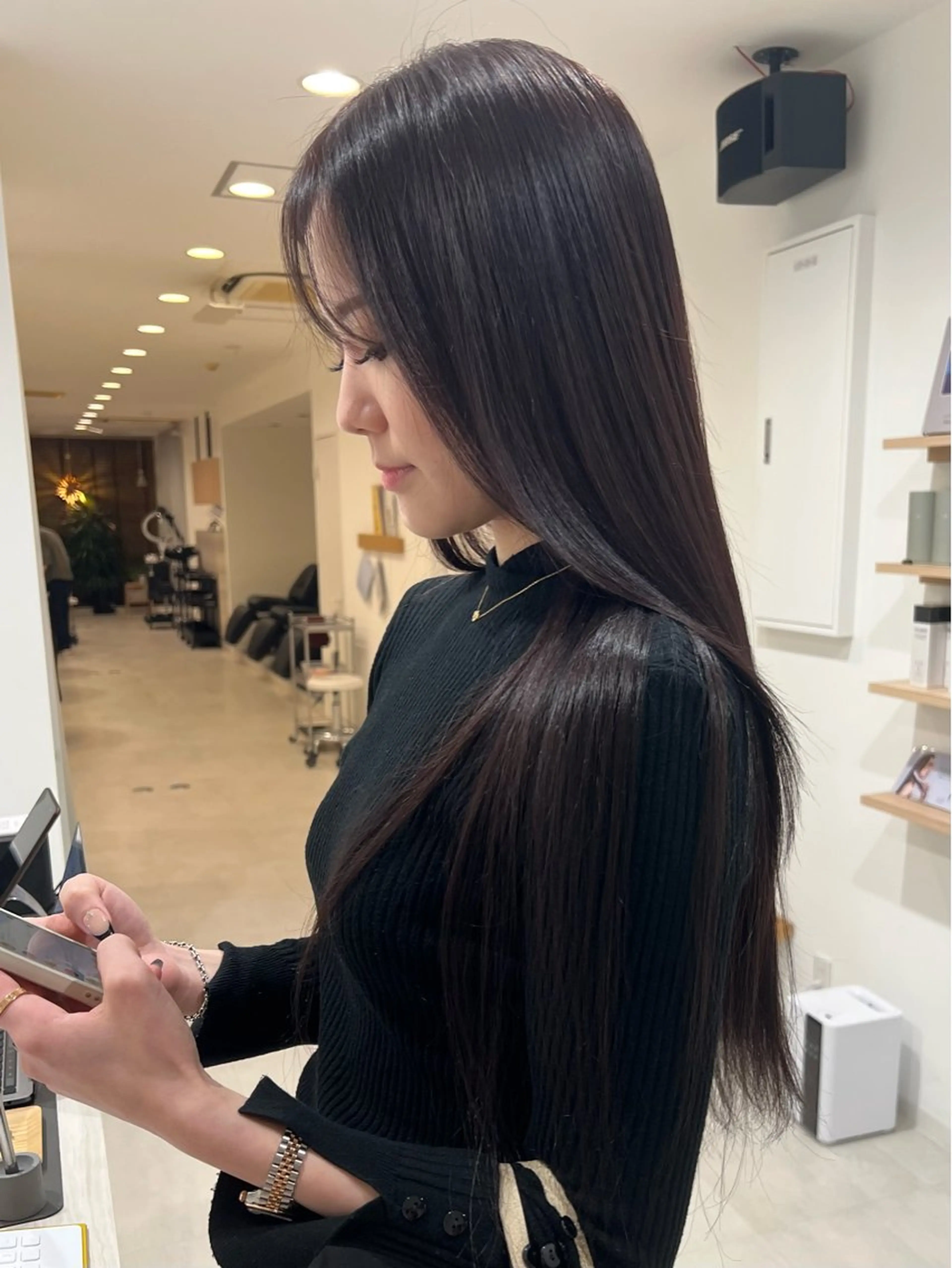 ロング カット トリートメント 福井 茉菜美のヘアスタイル