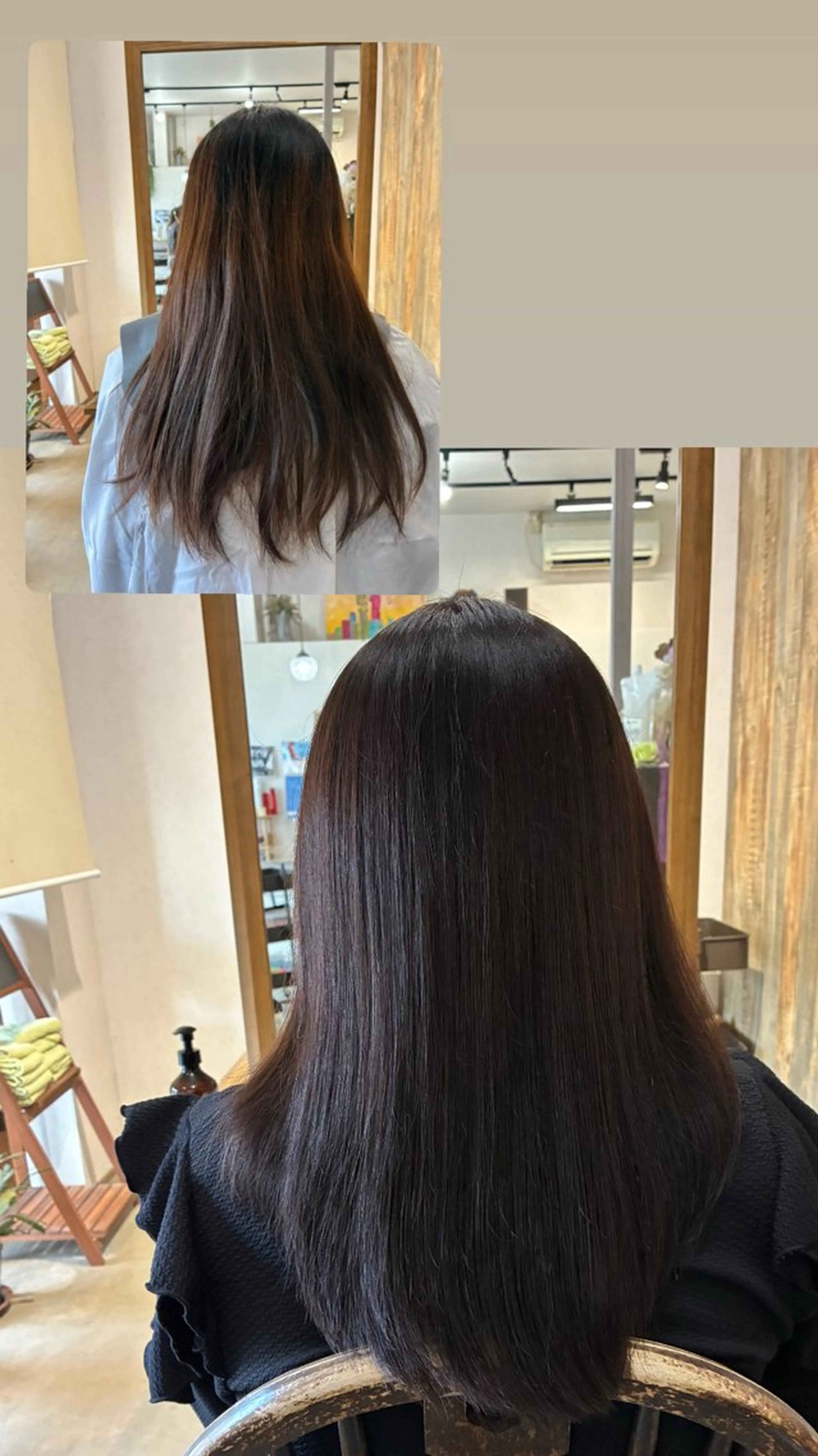 ロング レイヤーカット 宇田津 文那のヘアスタイル
