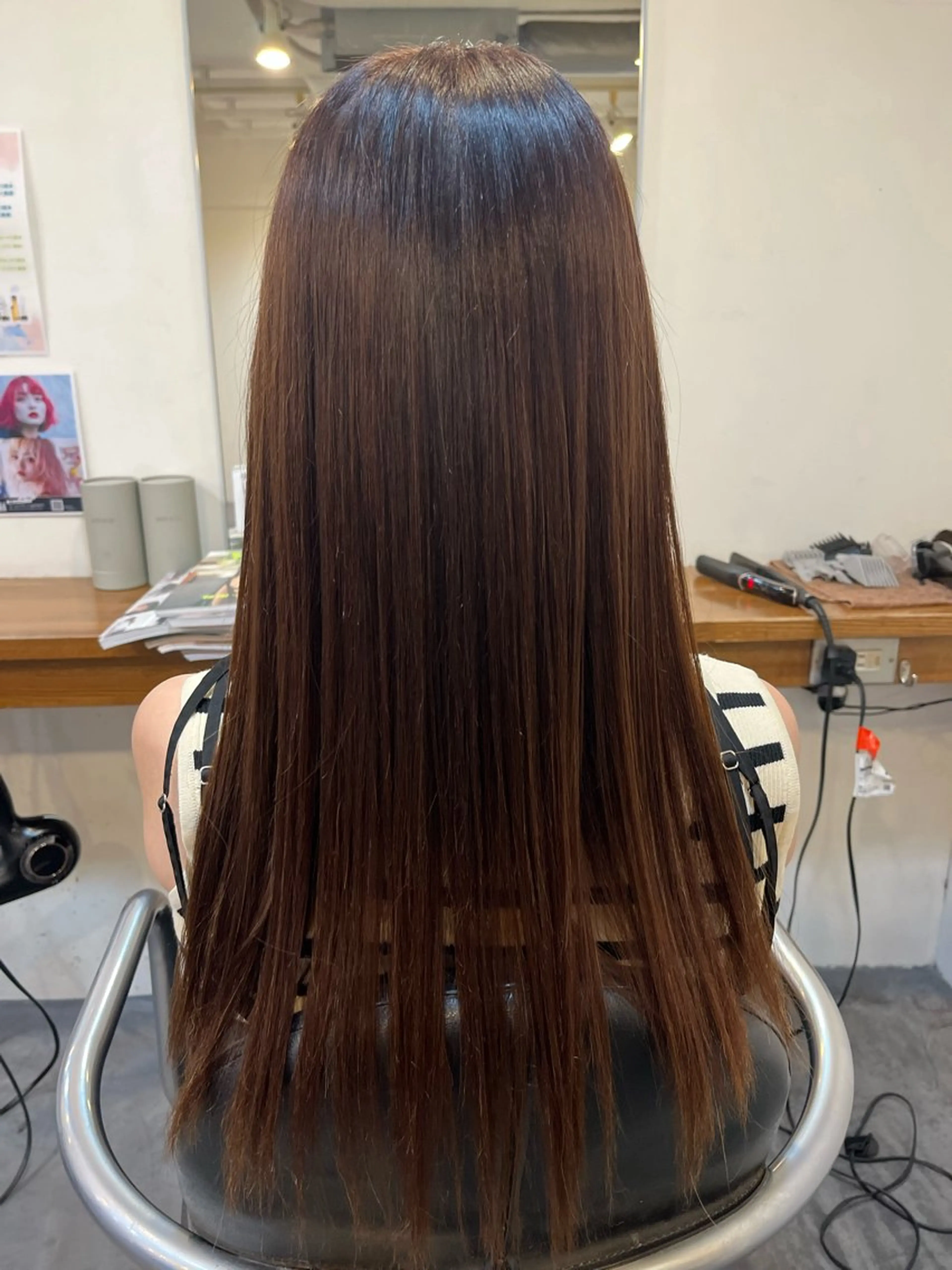 ロング パーマ 縮毛矯正 丸山 菜々子のヘアスタイル