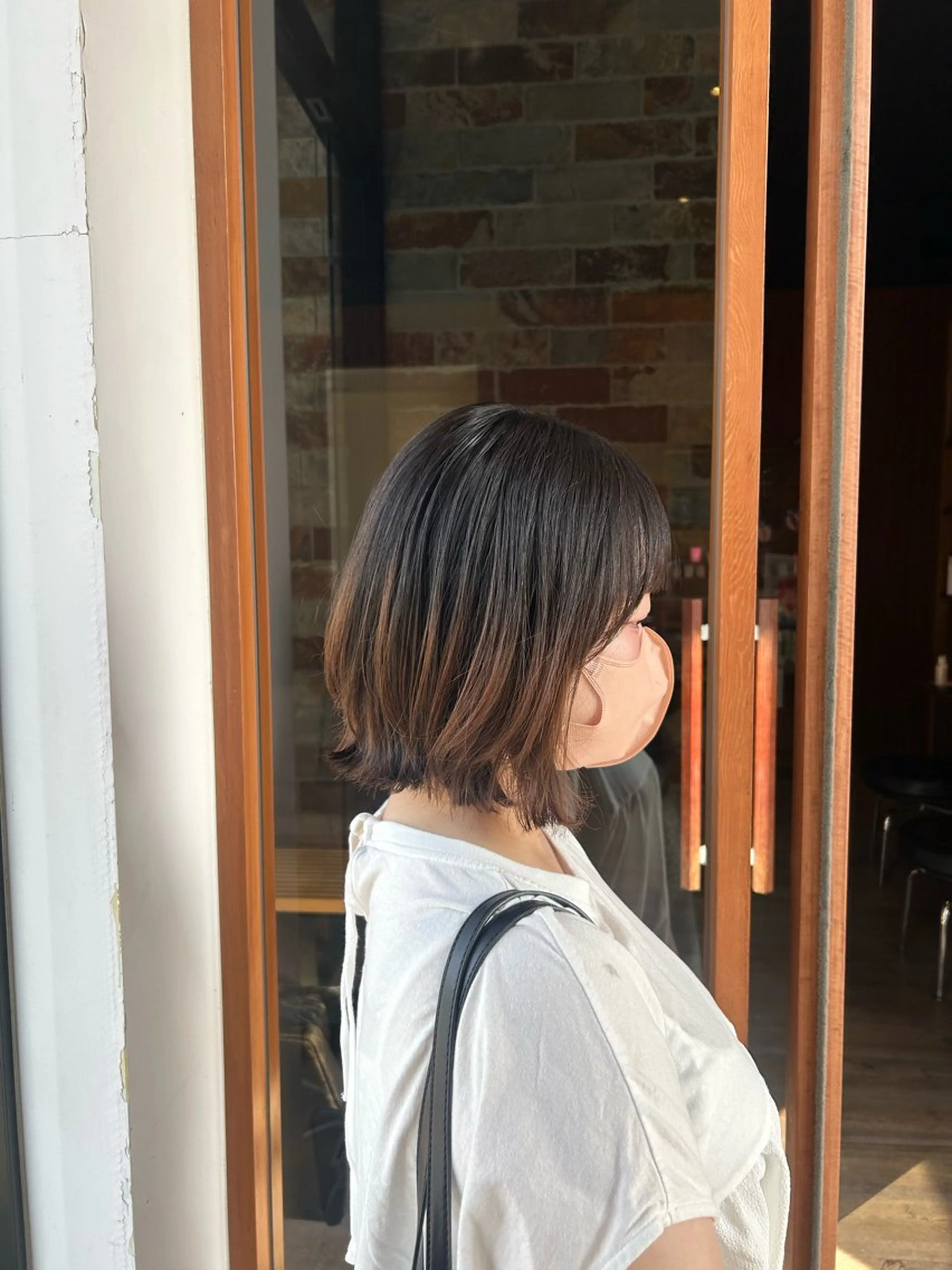 ミディアム ボブ くびれヘア カット 村松 麻菜のヘアスタイル