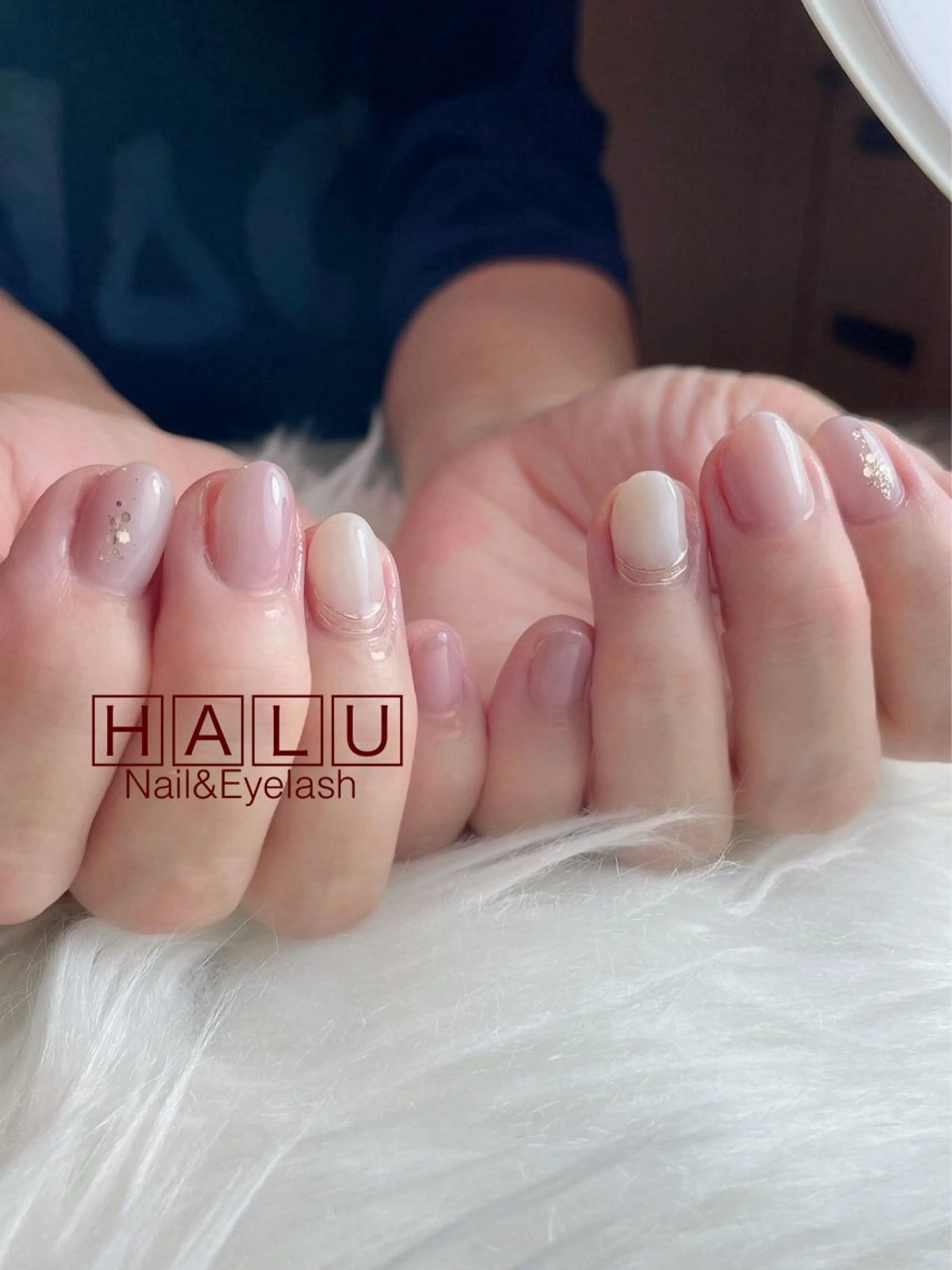 ネイル ピンク ハンドネイル フットネイル HALU ハルのネイルデザイン