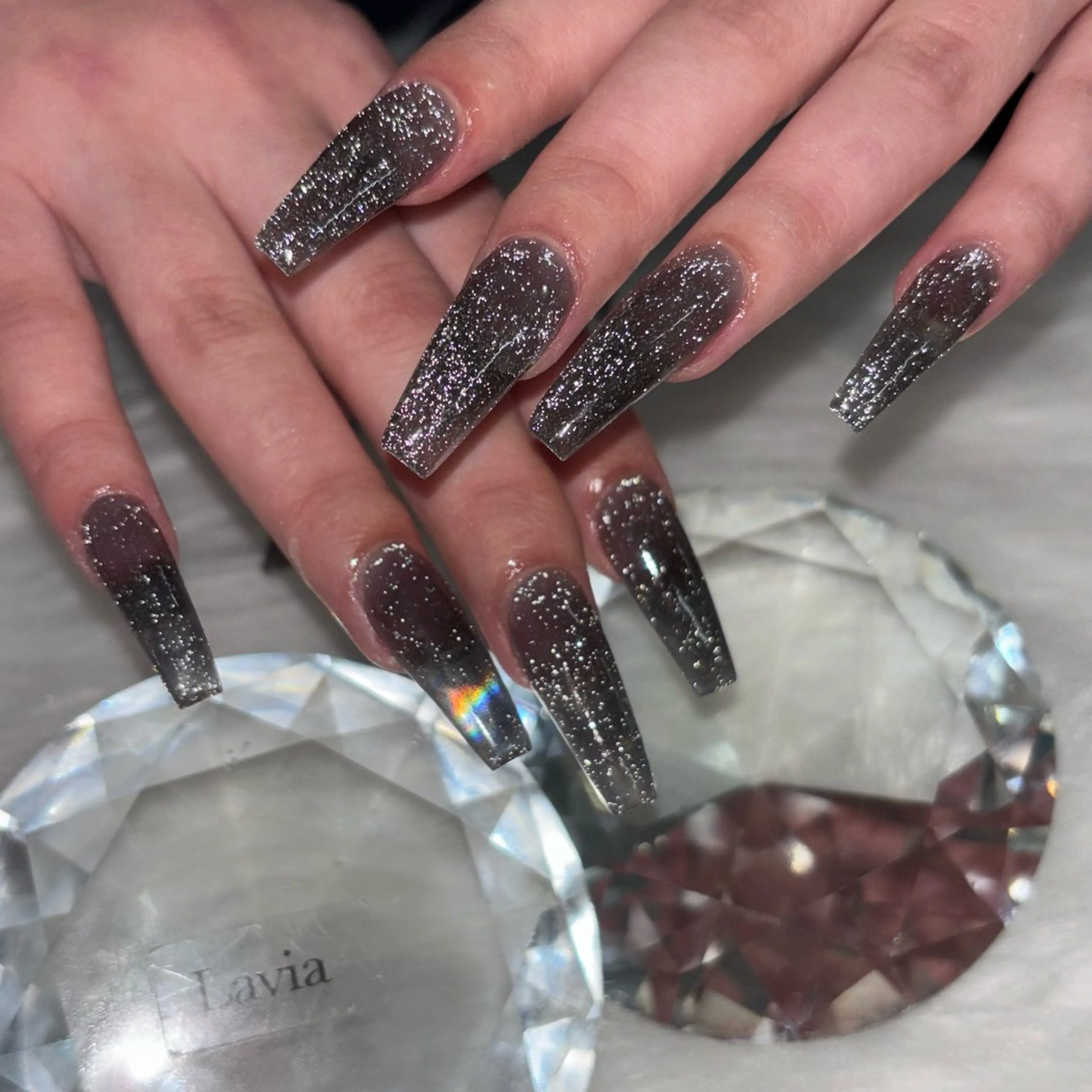 ネイル フラッシュネイル Lavia❄️ kahoのネイルデザイン