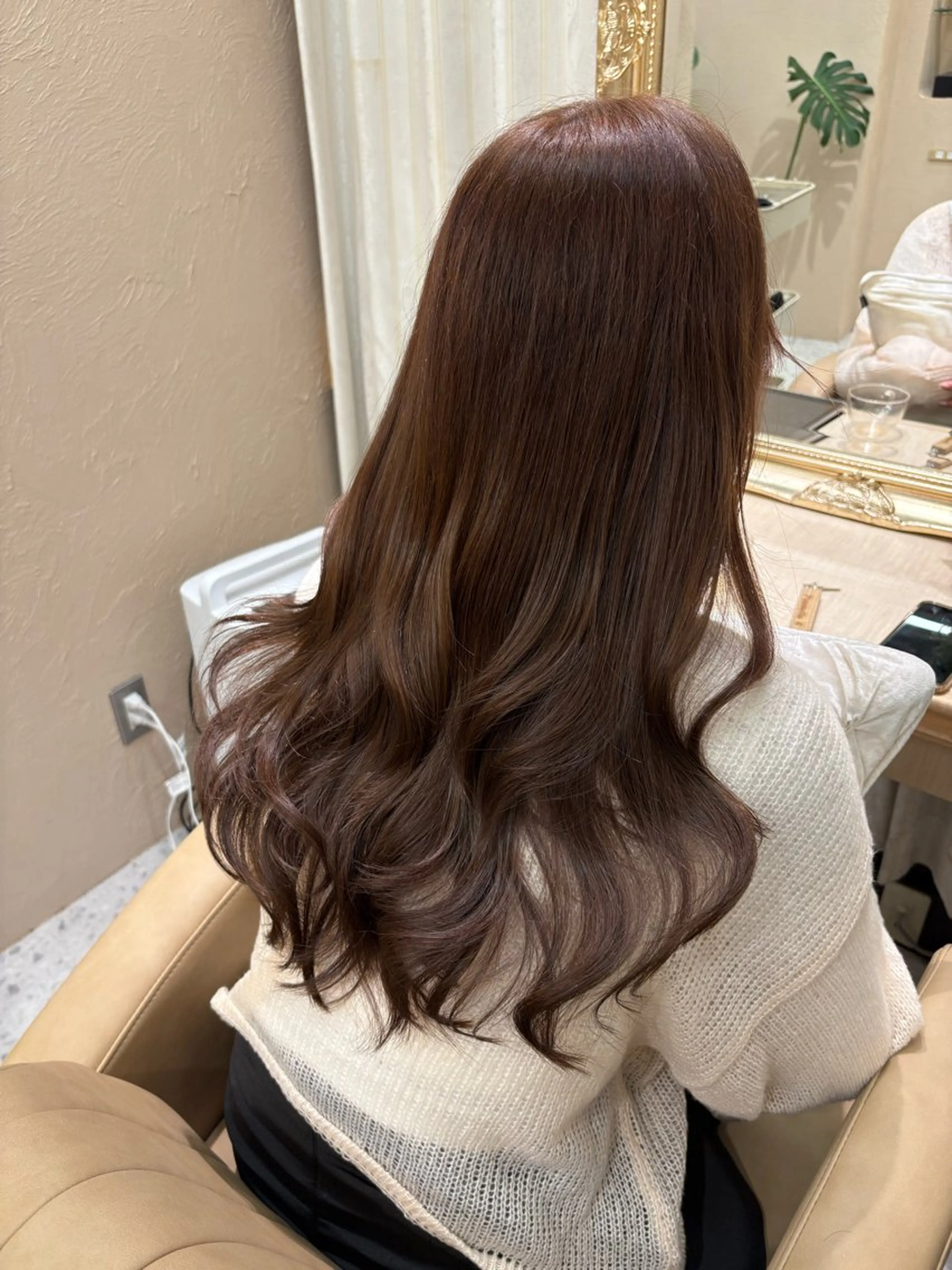 ロング カット ヘアカラー トリートメント Kanami/韓国風 /艶カラーのヘアスタイル