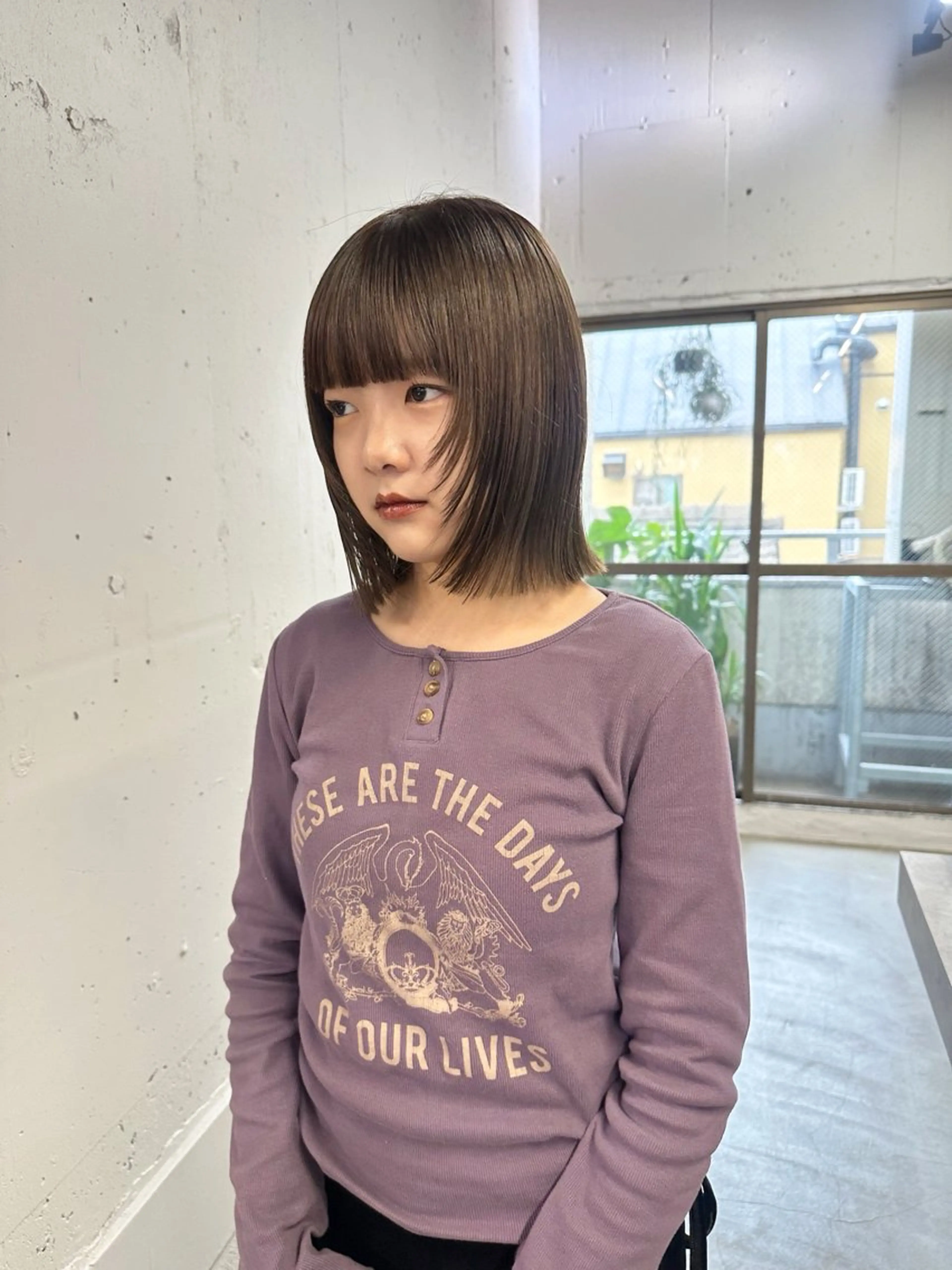 ミディアム ハッシュカット🎀 レイヤーカットのヘアスタイル