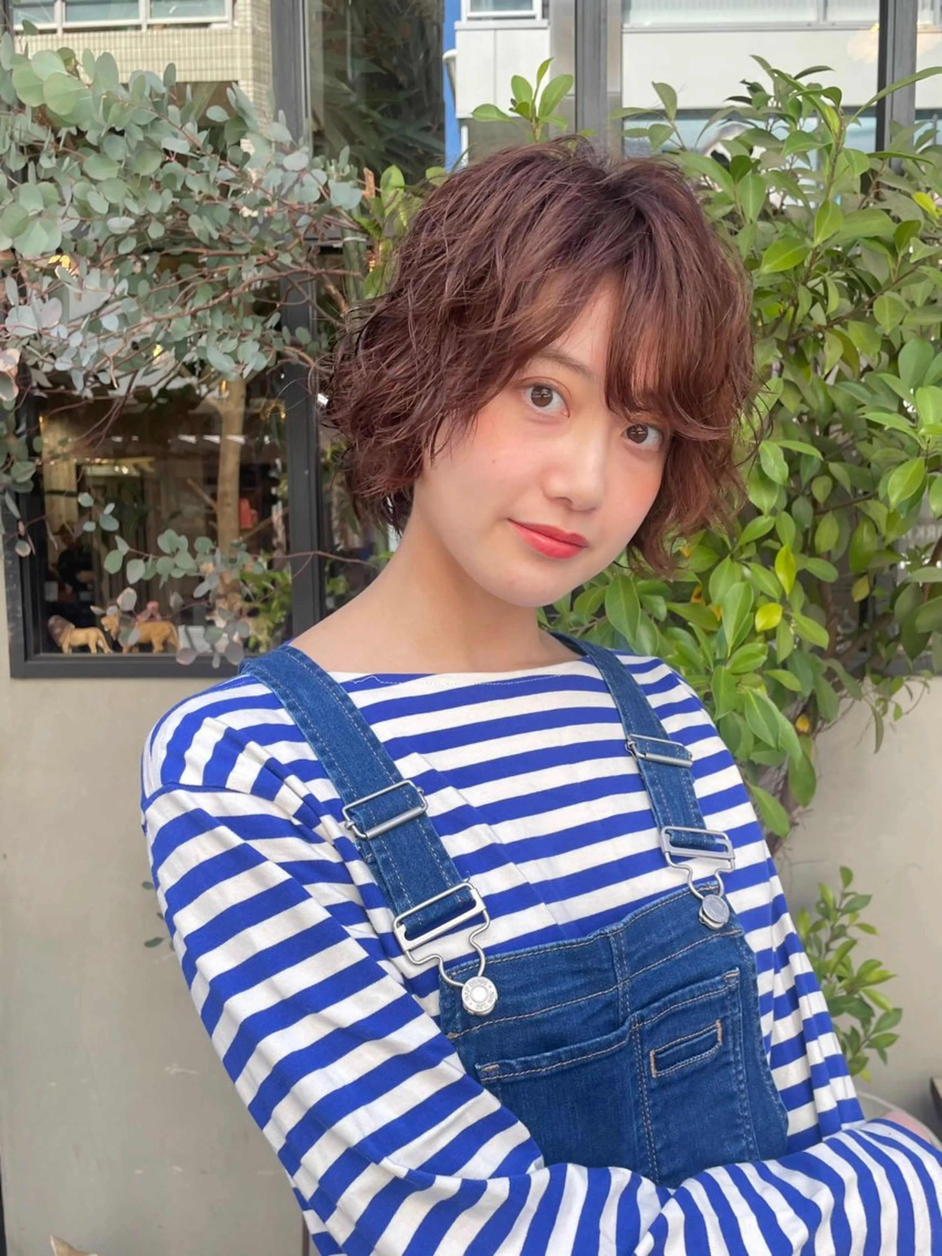 ミディアム ミディアムパーマ カット ヘアカラー トリートメント 竹内 春奈のヘアスタイル