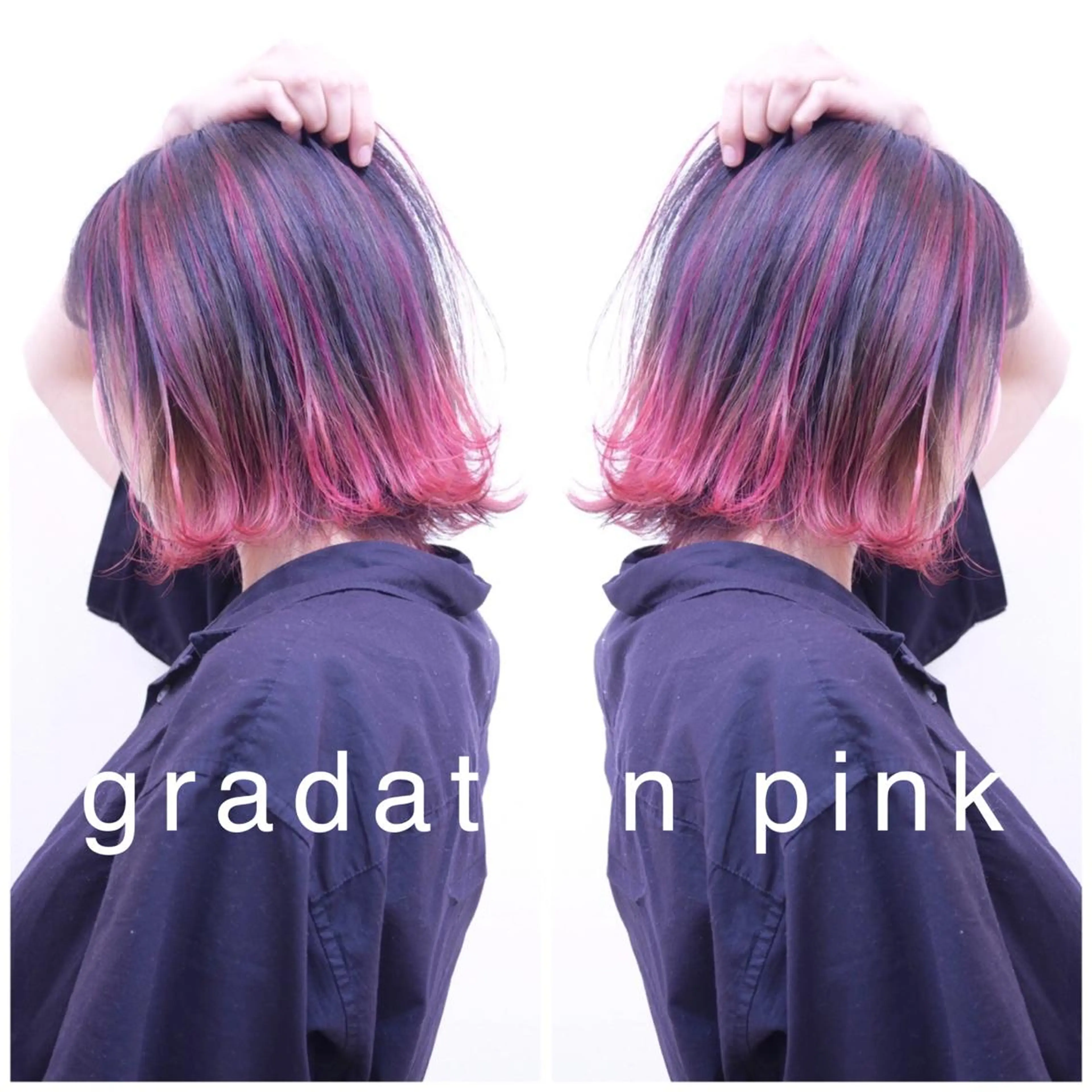 ショート カラー グラデーションカラー ピンクカラー ♡透け感カラー 大賀哲平♡のヘアスタイル