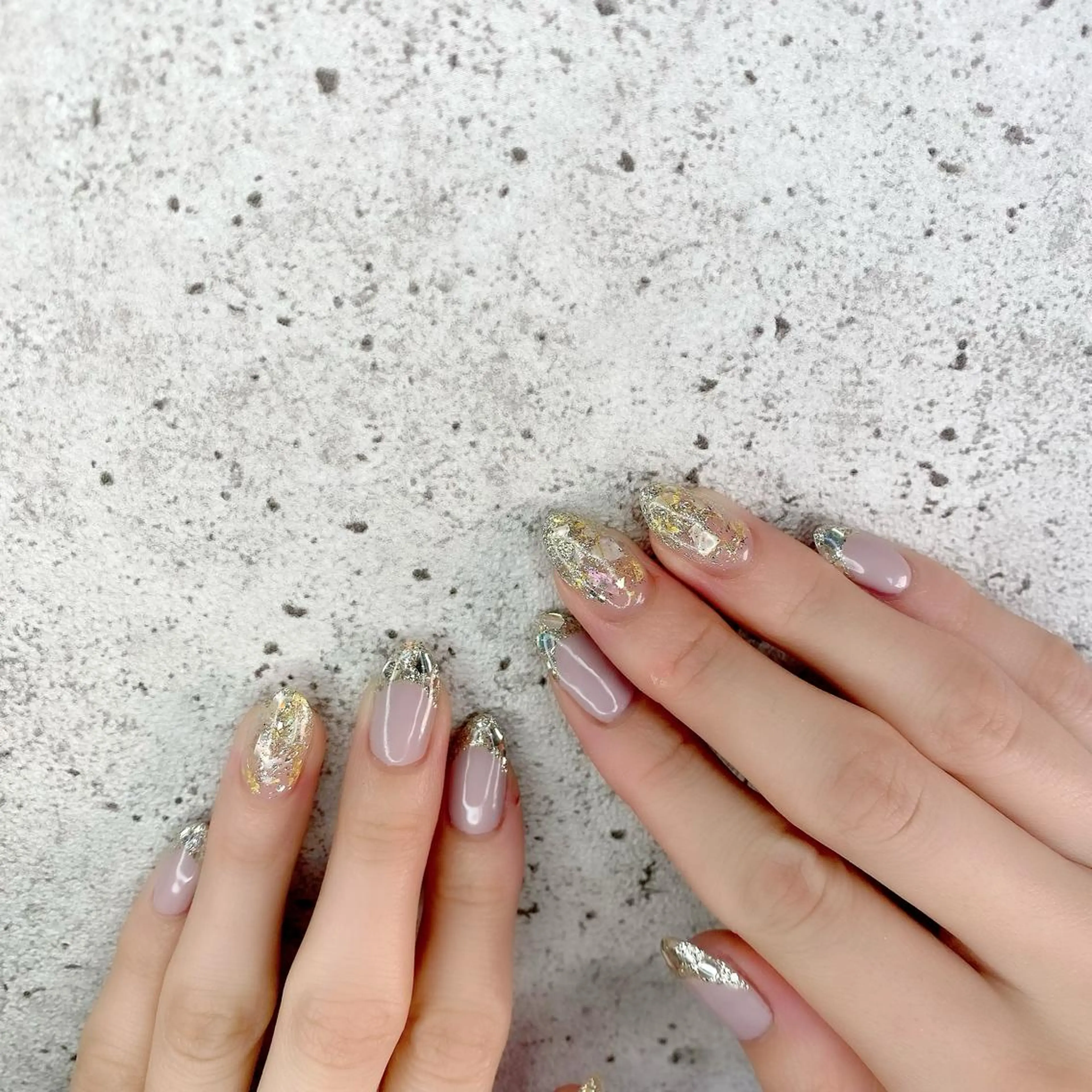 セミロング カラー パーマ ヘアアレンジ メンズ キッズ ネイル マツエク・マツパ アイブロウ フレンチネイル ジェルネイル ガラスフレンチ キラキラネイル ハンドネイル Salon Ｋのネイルデザイン