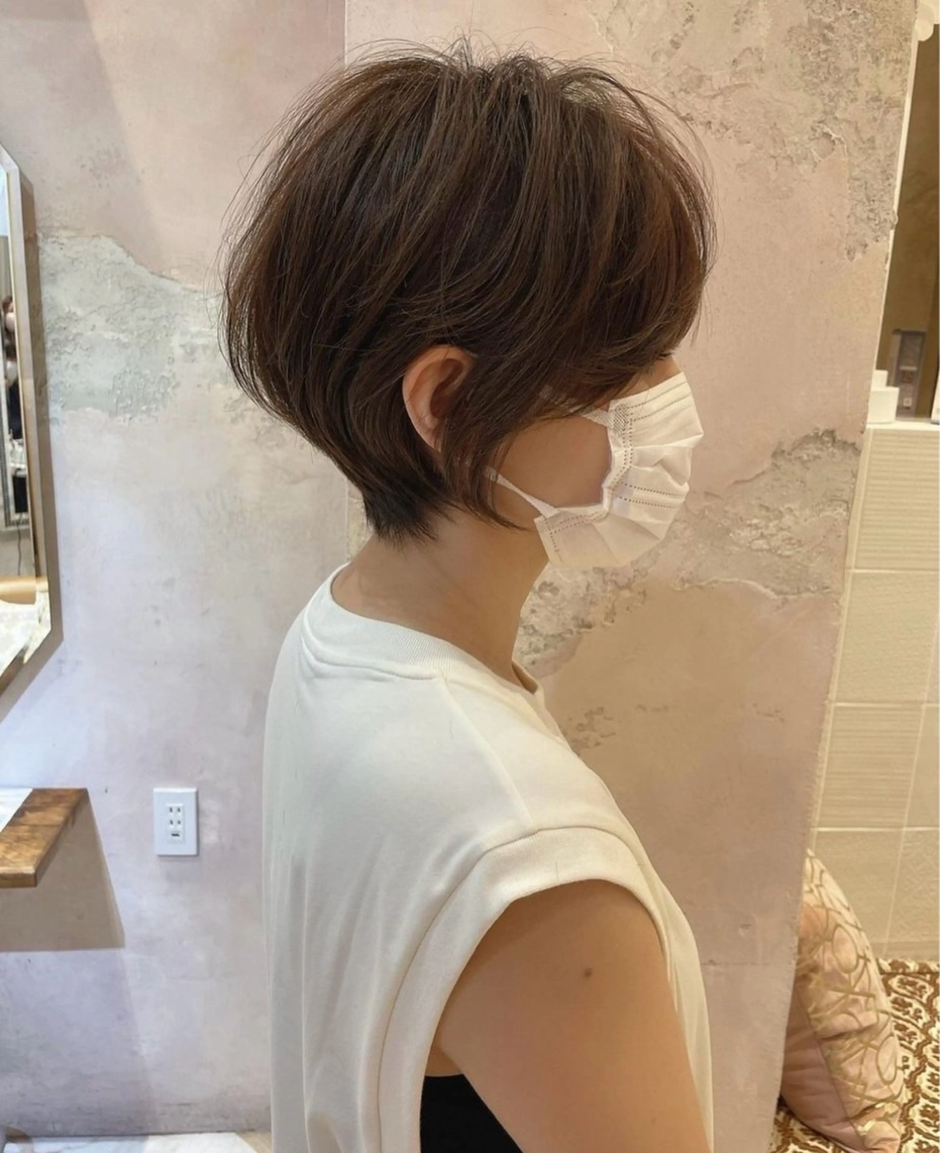 ショート カラー ❤️ブリーチなし💚 ダブルカラー平野実花のヘアスタイル