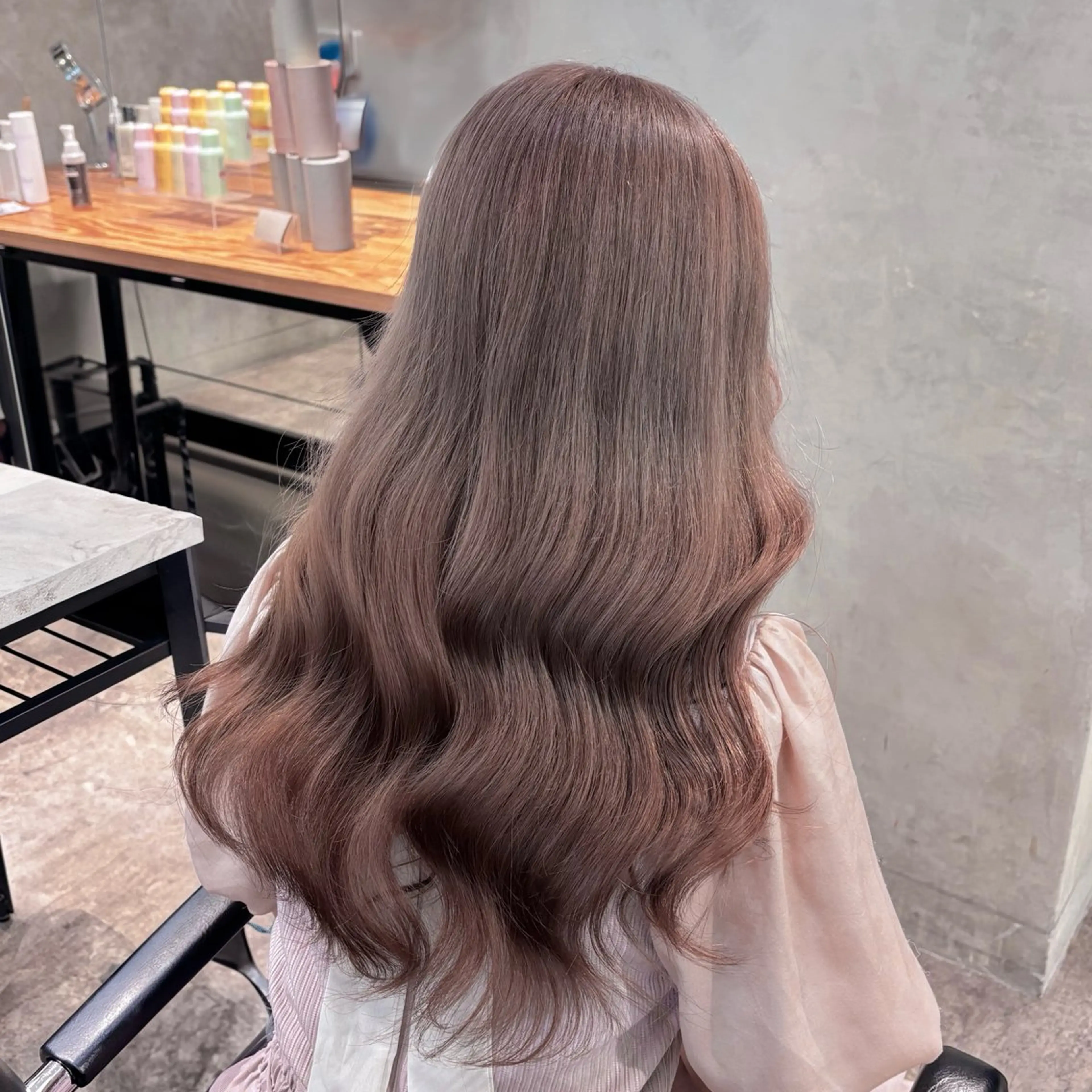 セミロング カラー ヘアアレンジ 🎀モテ暖色× エクステ🎀あかりのヘアスタイル