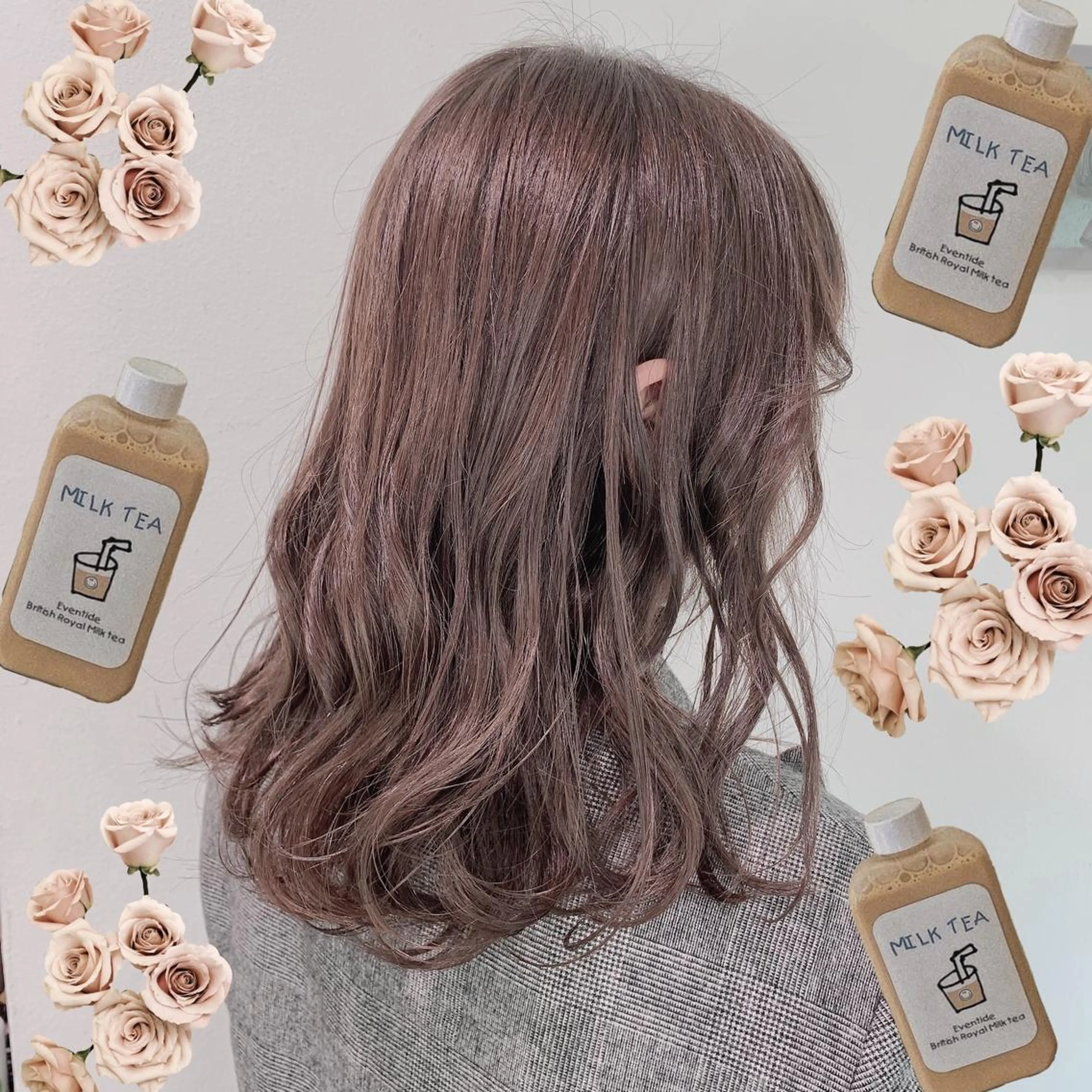 ミディアム カラー パーマ ヘアアレンジ 🩶透髪×モテ髪🩶 池袋SHE🏹🩶のヘアスタイル