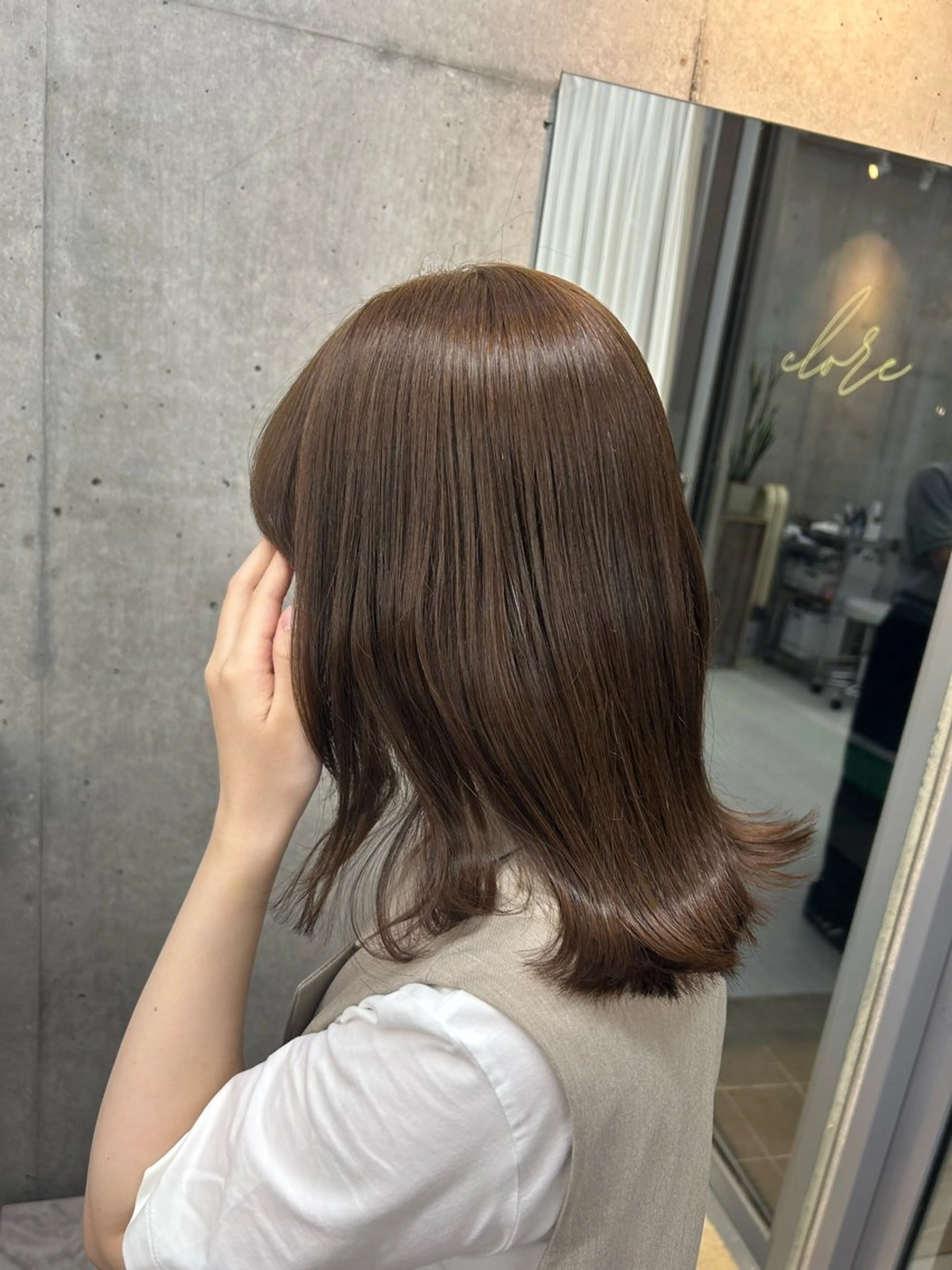 ミディアム カット ヘアカラー トリートメント LOE Yuuka/42🩵のヘアスタイル