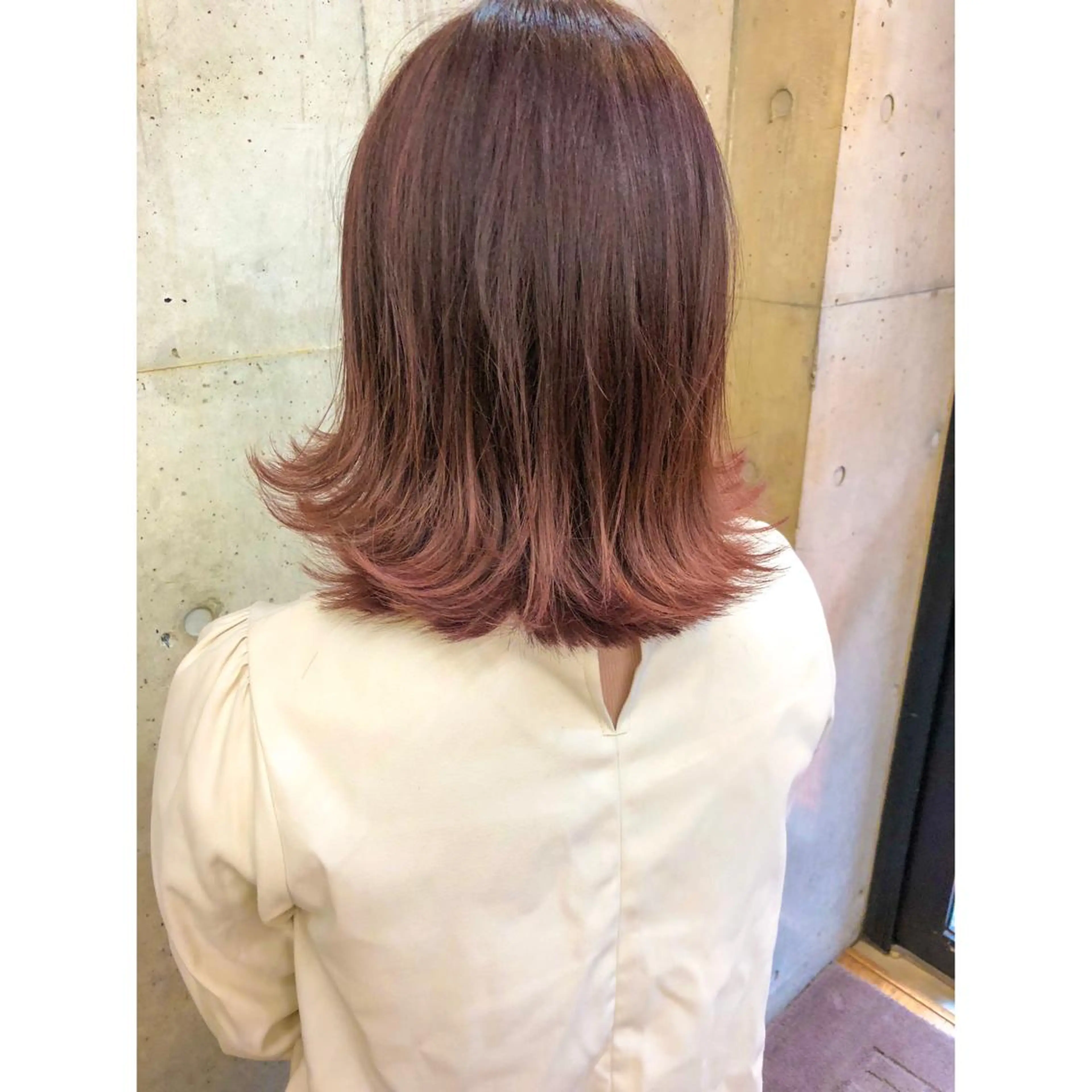 ミディアム カラー グラデーションカラー ピンクカラー カット ヘアカラー トリートメント ヘアセット センスをお届けします 大谷将生infpのヘアスタイル