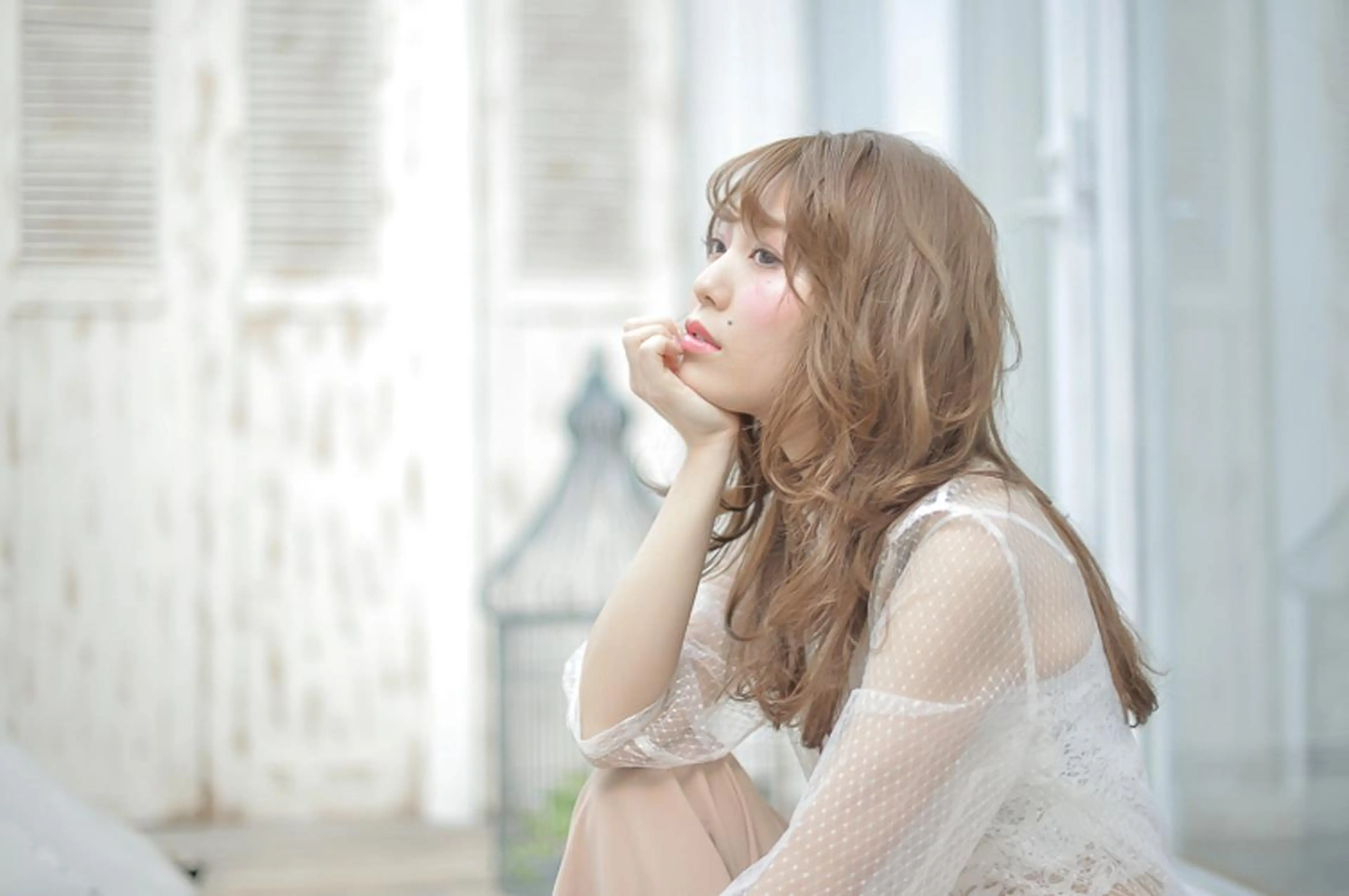 セミロング カラー 透明感/ 美髪矯正/田中恭のヘアスタイル