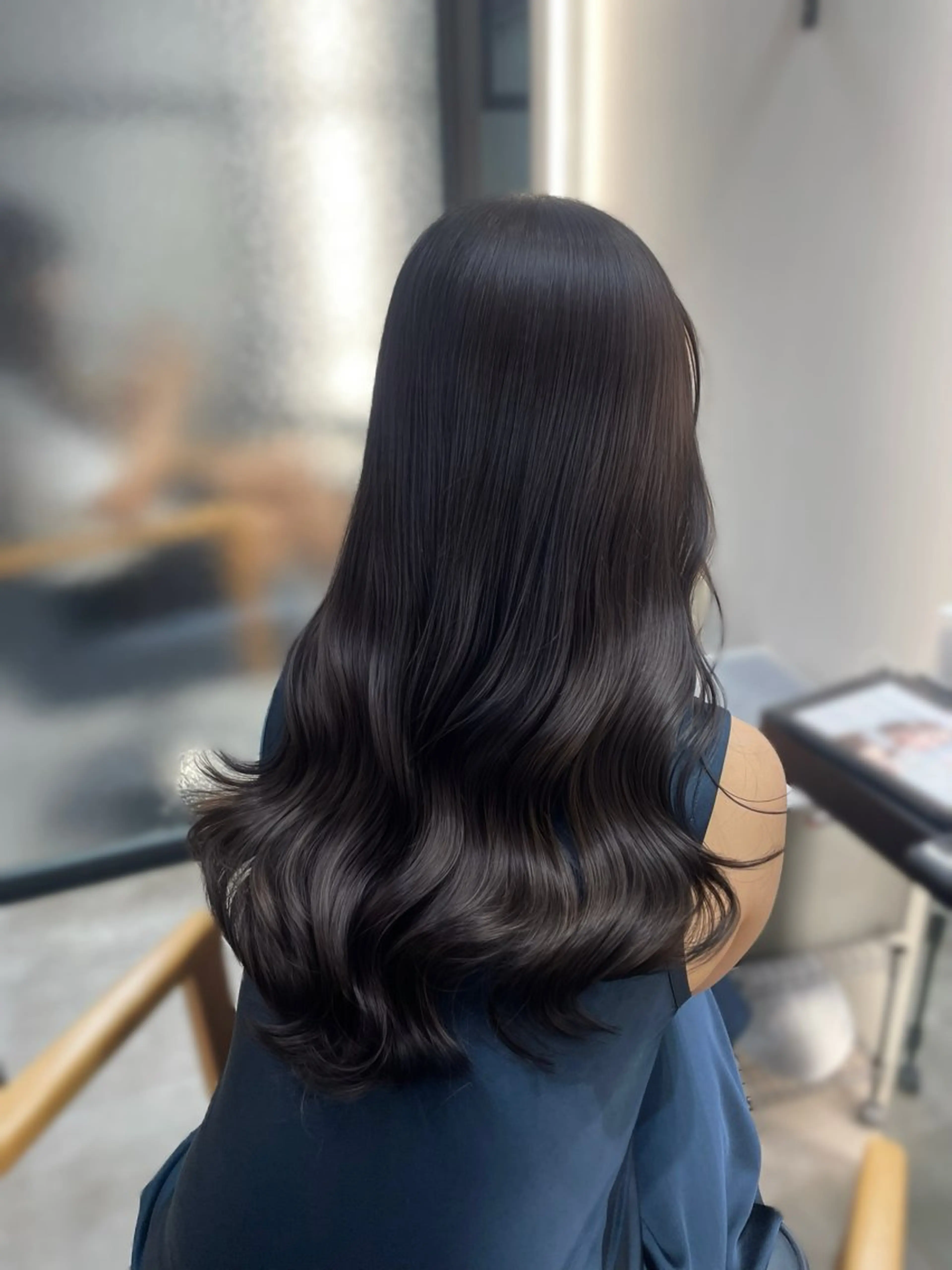 ロング カラー パーマ 韓国ヘア/韓国風 パーマ/kazueのヘアスタイル