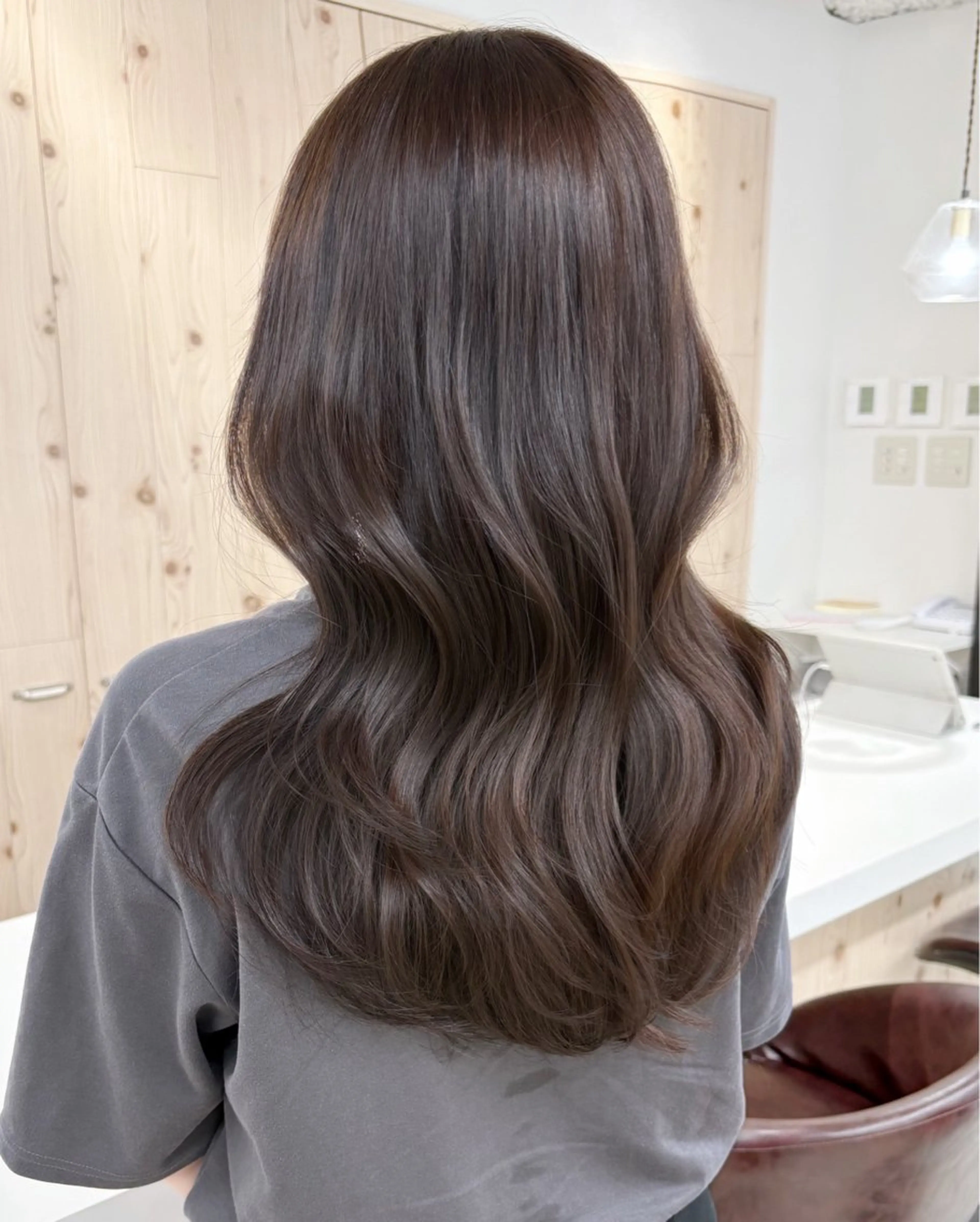 ロング カラー カット ヘアカラー トリートメント ヘアセット 新宿/韓国ヘア/ 髪質改善ストレートのヘアスタイル