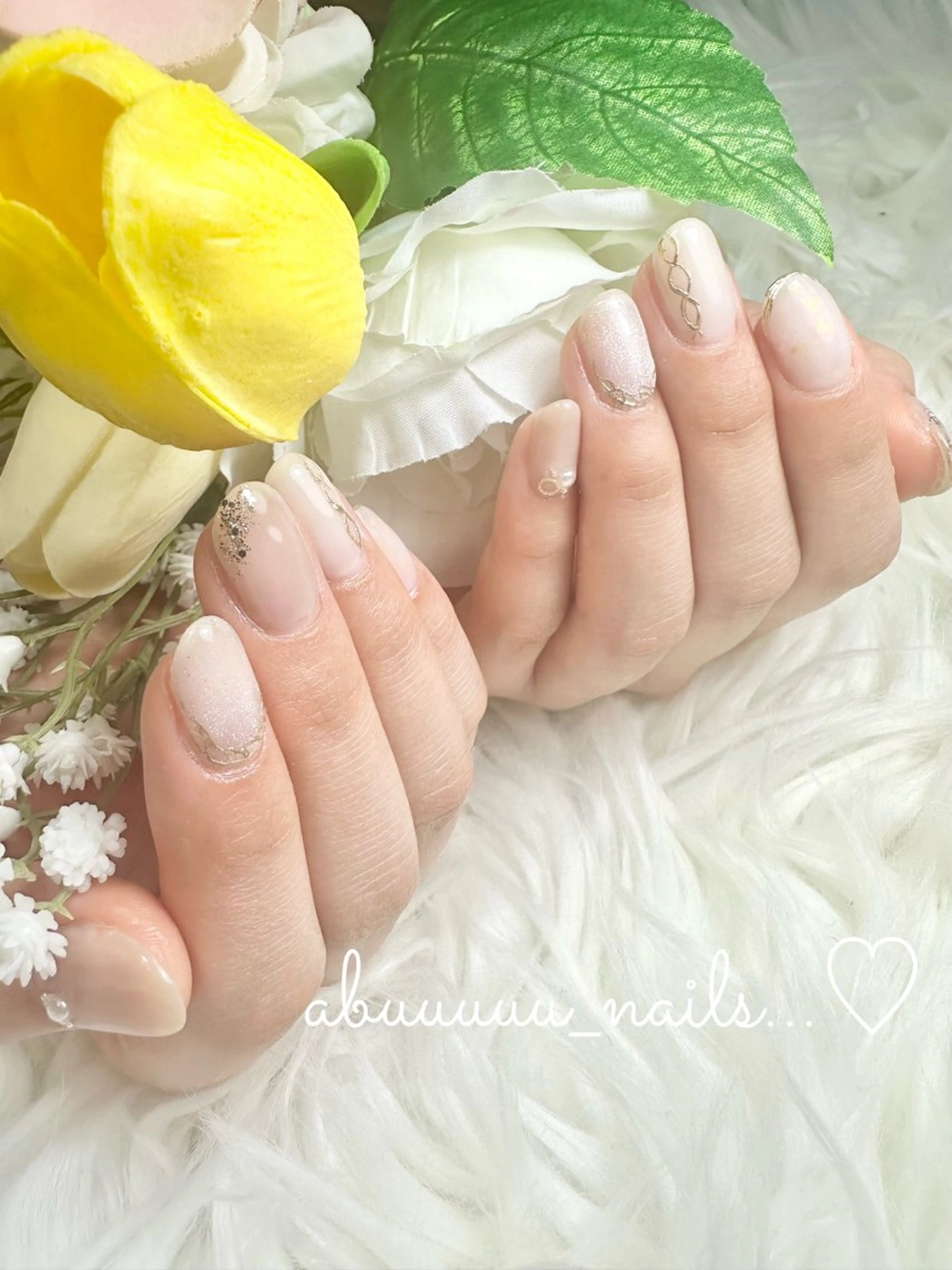 ネイル アートネイル マグネットネイル ミラーネイル ニュアンスネイル ブライダルネイル ハンドネイル abuuuuu nailsのネイルデザイン