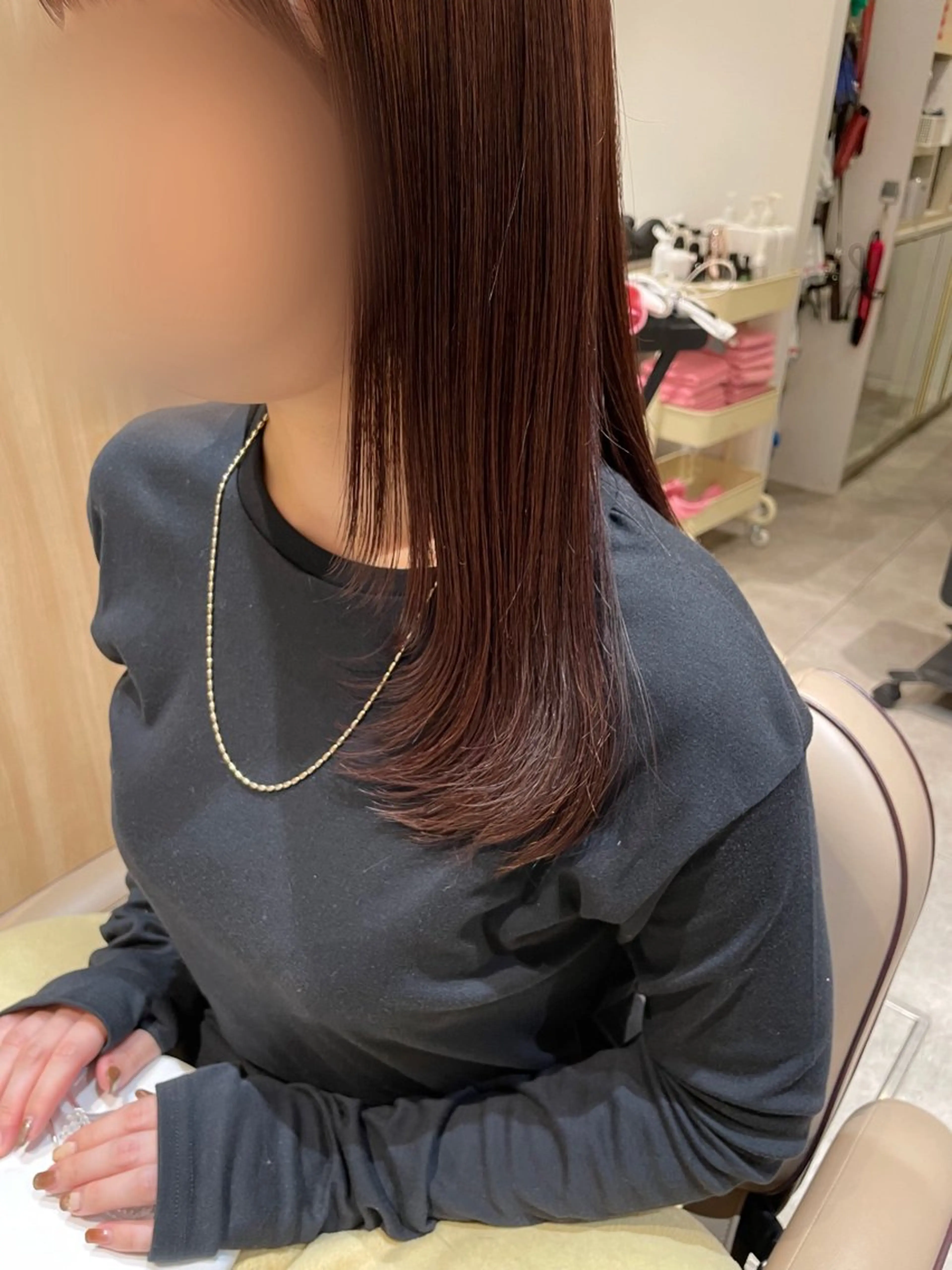 ロング カラー 顔まわりレイヤー 顔周りカット レイヤーカット MIKU .のヘアスタイル