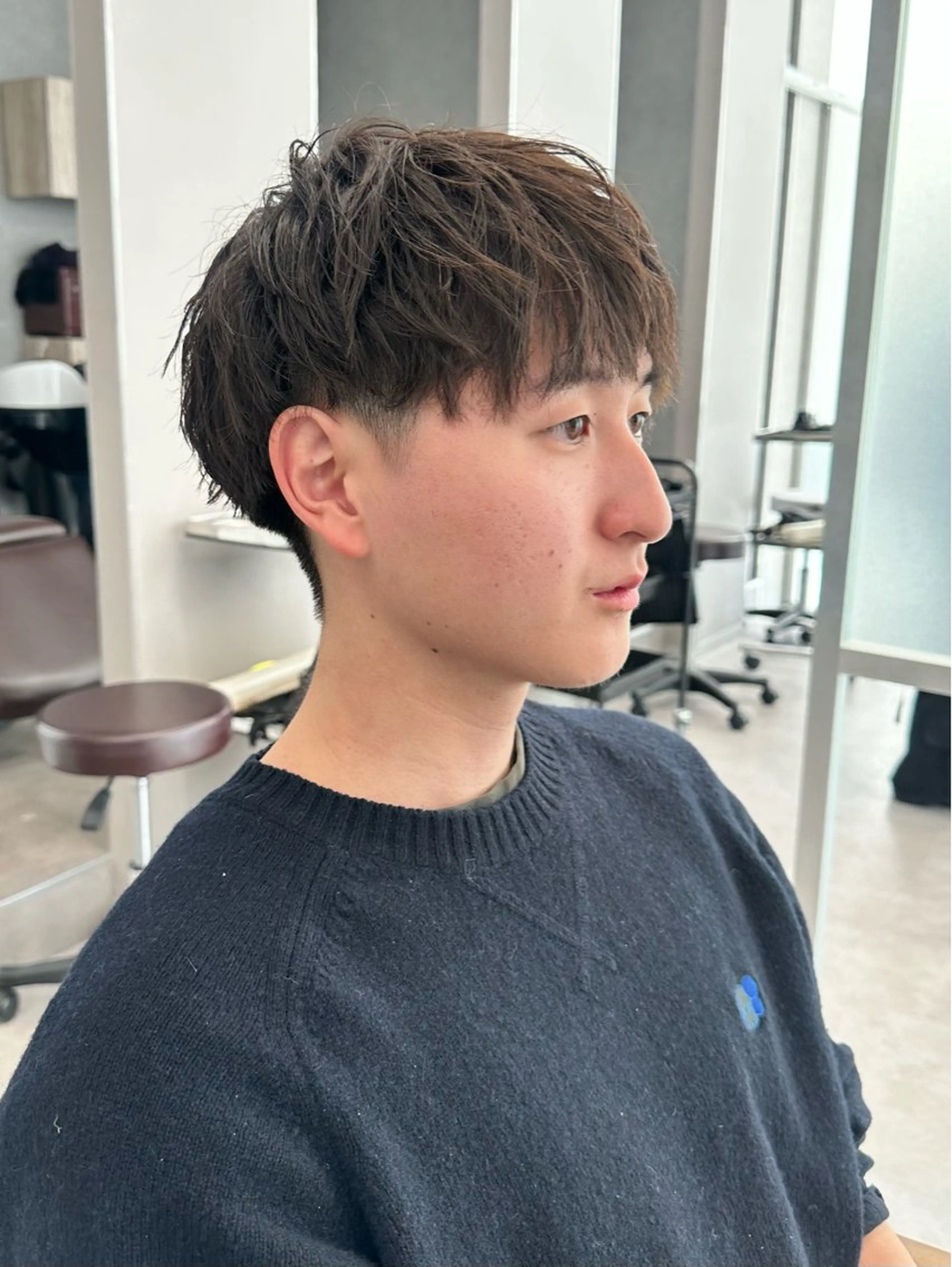 ショート パーマ メンズ かのん/メンズ毛流れ 特化/曲がる縮毛矯正のヘアスタイル