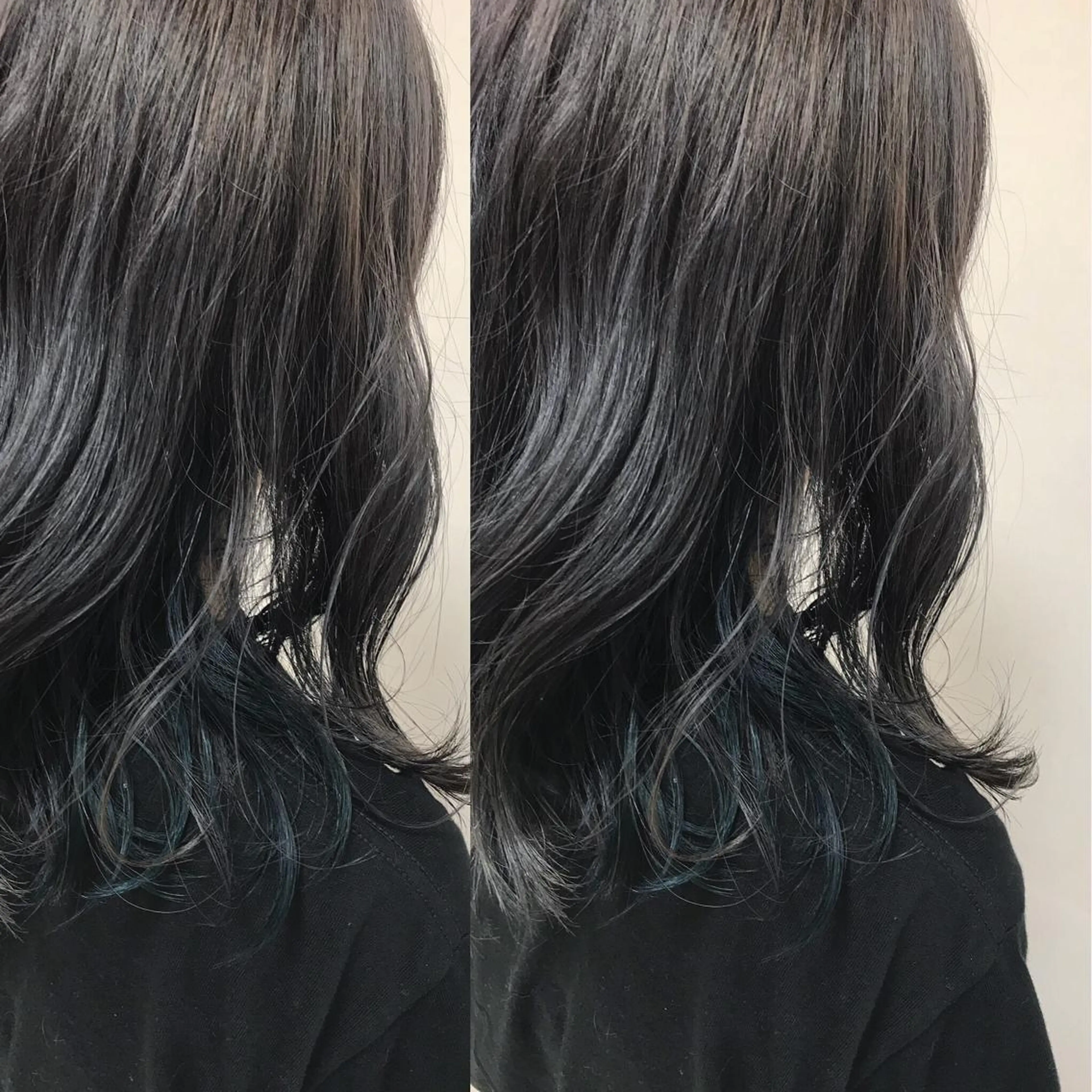 セミロング カラー ヘアアレンジ ブルーカラー シルバー enurk店 🍋 M I K U  *のその他イメージ