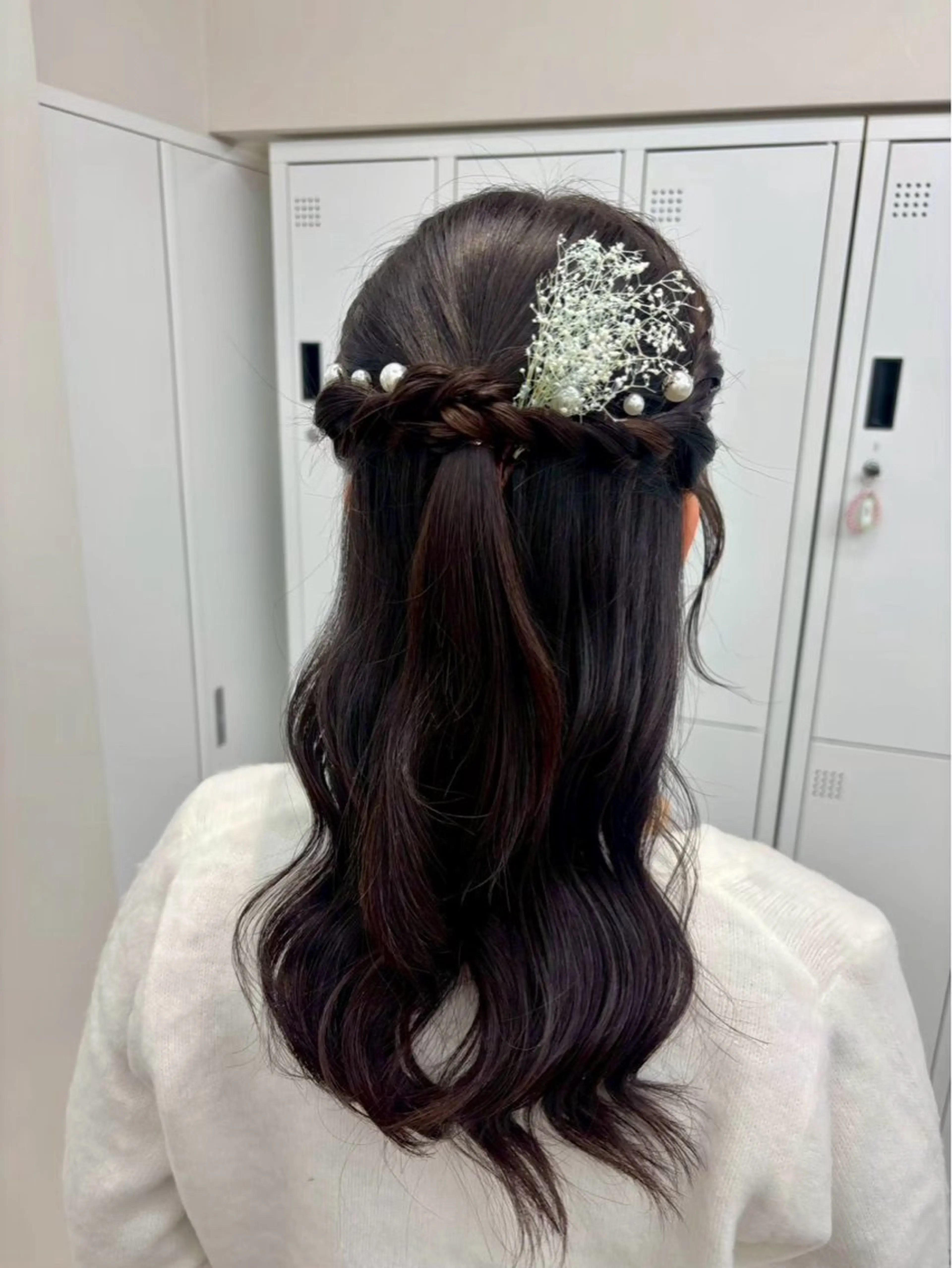 ロング ヘアアレンジ ハーフアップ ヘアセット 横浜 アレンジ🎀/ エクステ🌙┊︎もものヘアスタイル