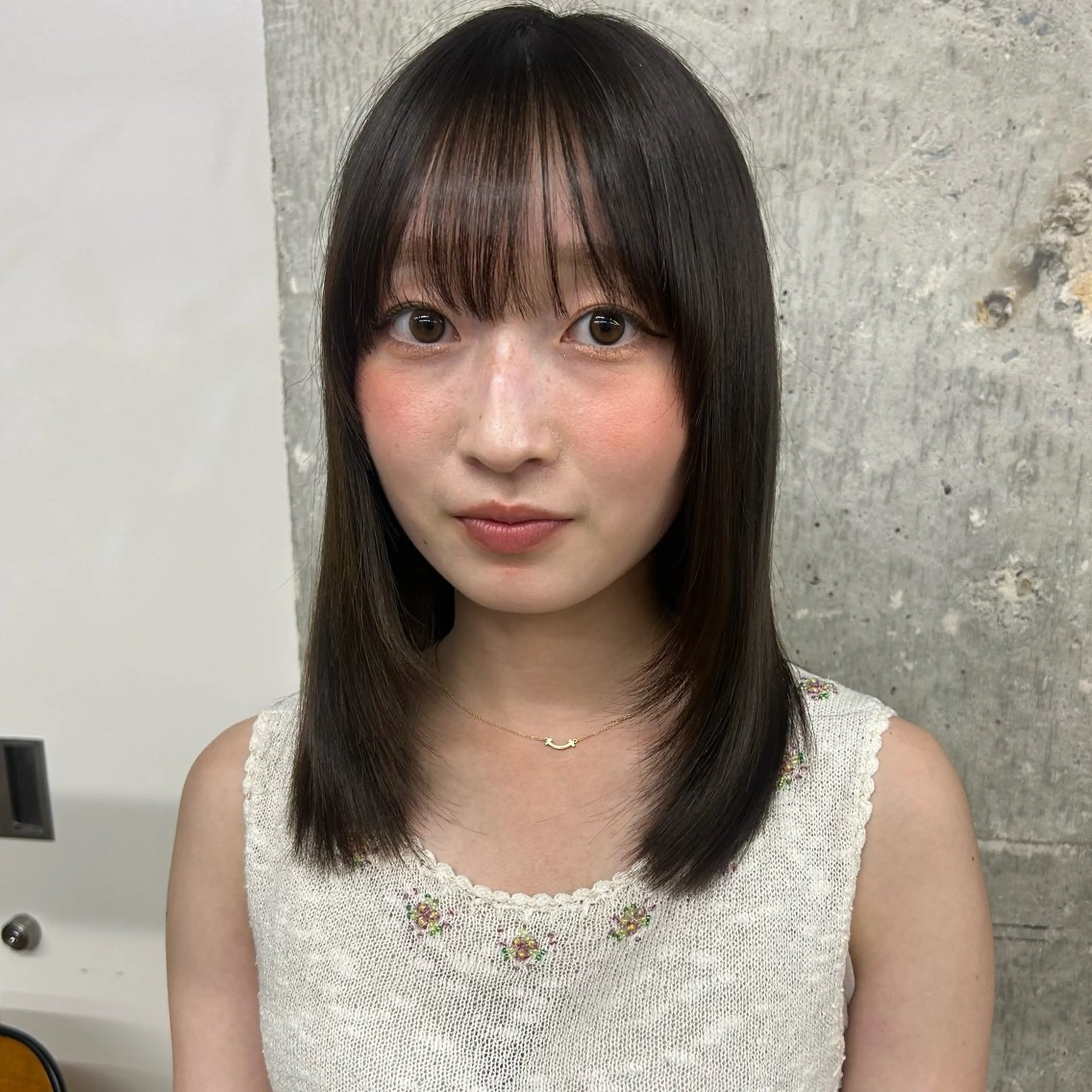 セミロング カット ヘアカラー 伊藤ほのか/パーマ /酸性ストレートのヘアスタイル