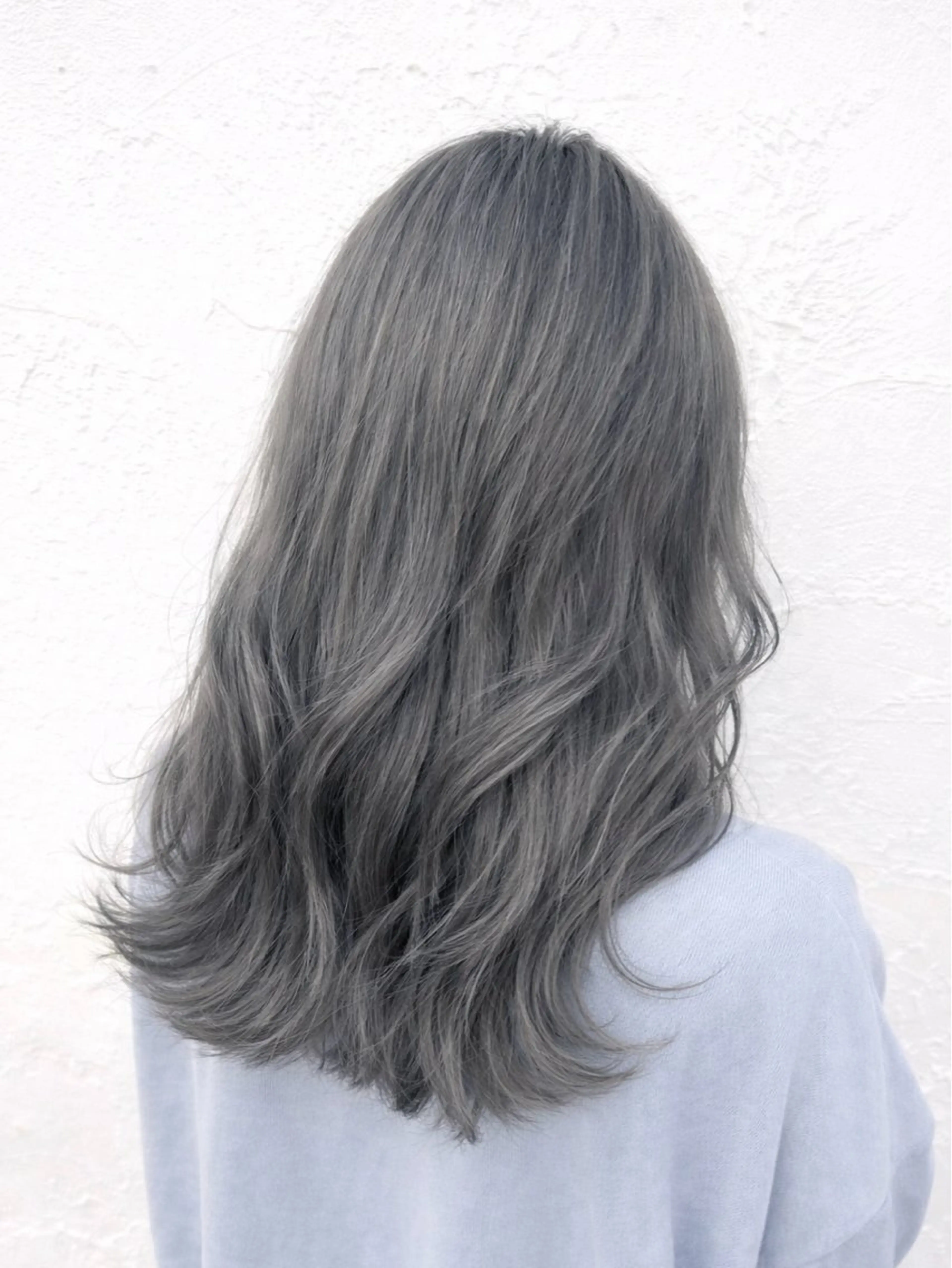 ロング カラー カット ヘアカラー トリートメント YUZUKI/艶カラ ー/丸みショートのヘアスタイル