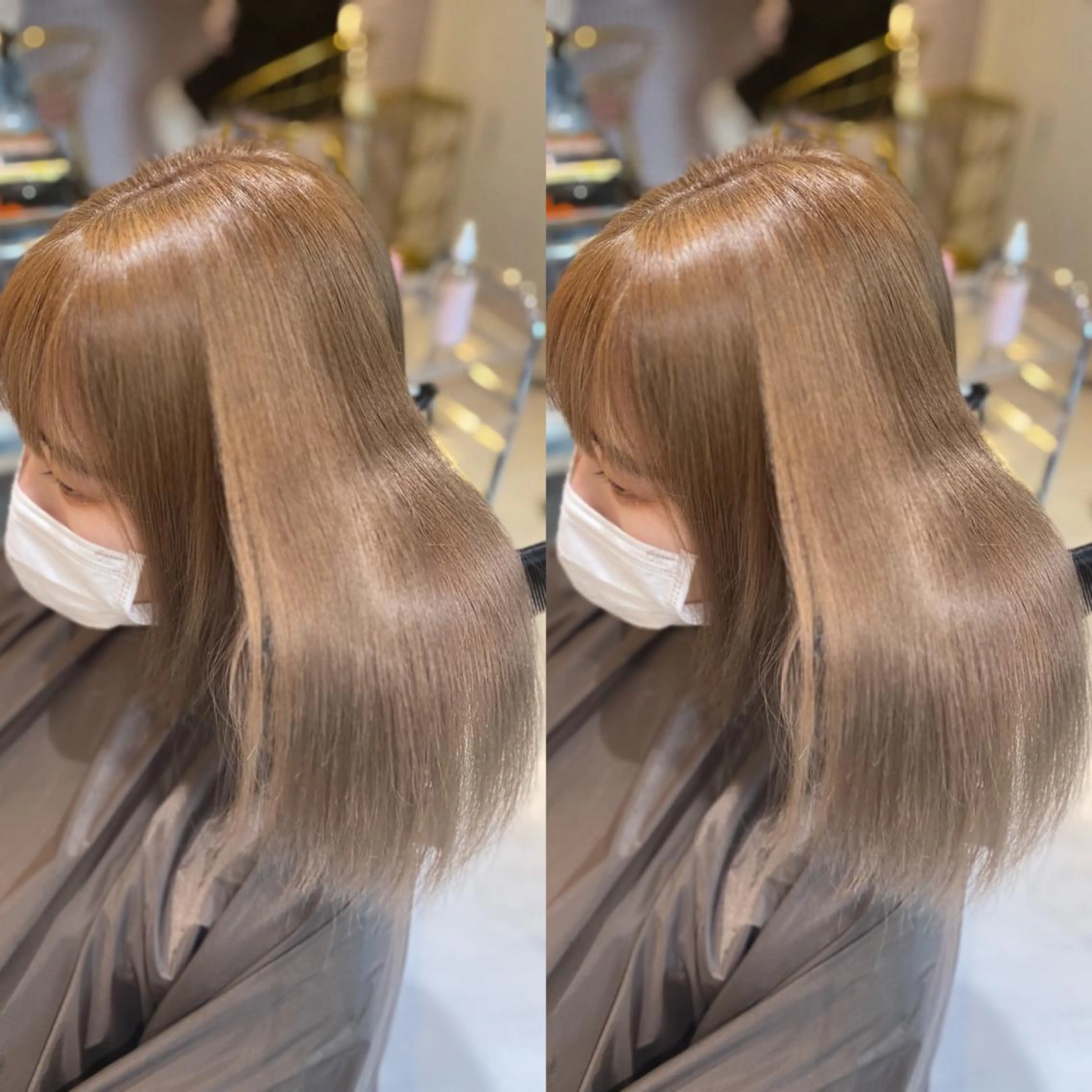 ミディアム カラー ヘアアレンジ ブリーチ ケアブリーチ ヘアカラー トリートメント ekolu北梅田店所属・梅田中崎町髪質改善 /オキヒロト/エコルのヘアスタイル