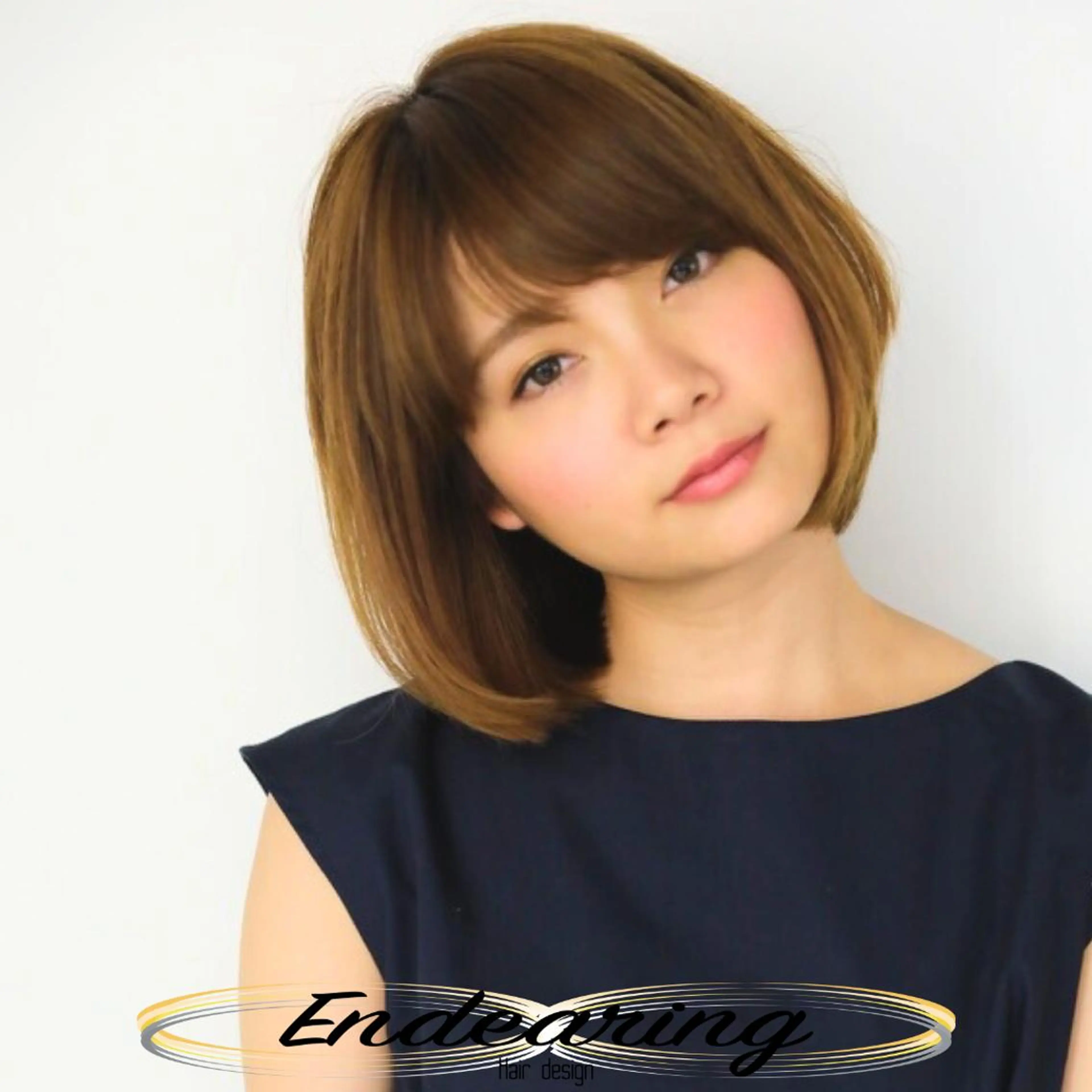 カラー ベージュカラー 透明感カラー ボブ カット ヘアカラー Endearing 銀座/レイヤーカットのヘアスタイル