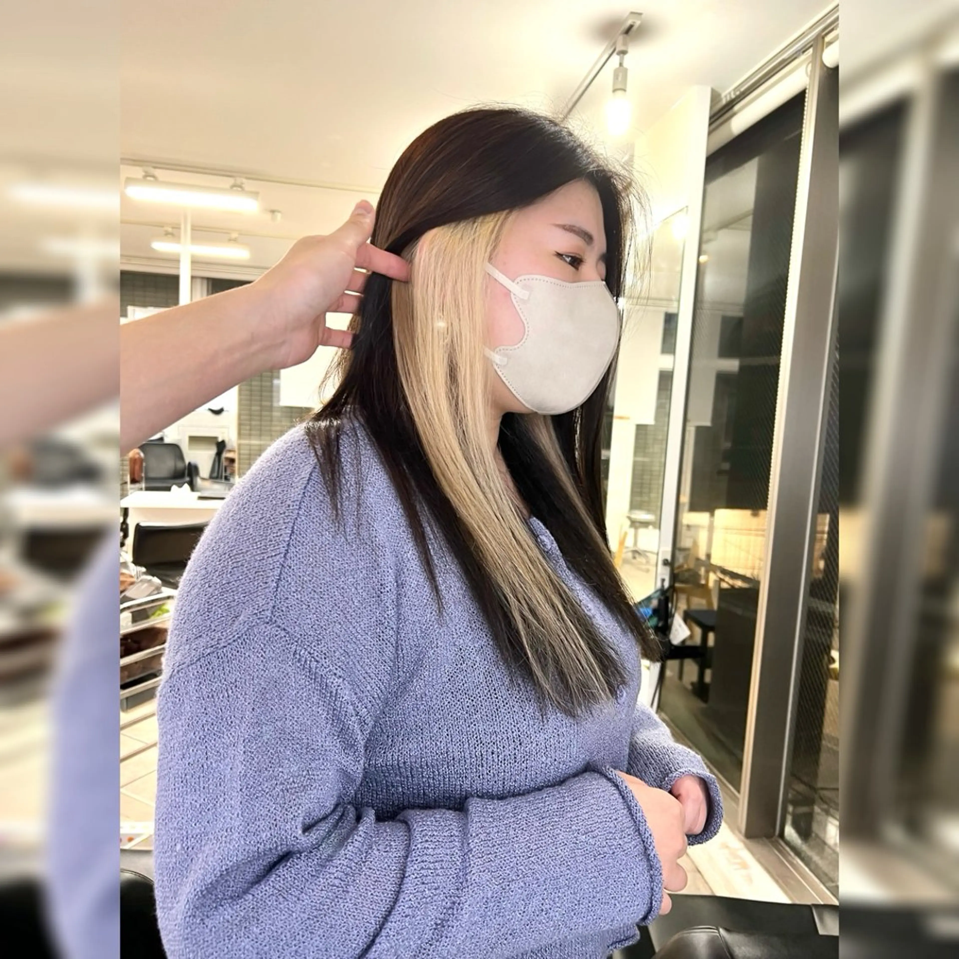 ロング カラー ブロンド ダブルカラー インナーカラー ヘアカラー お悩み解決 園田翔大のヘアスタイル