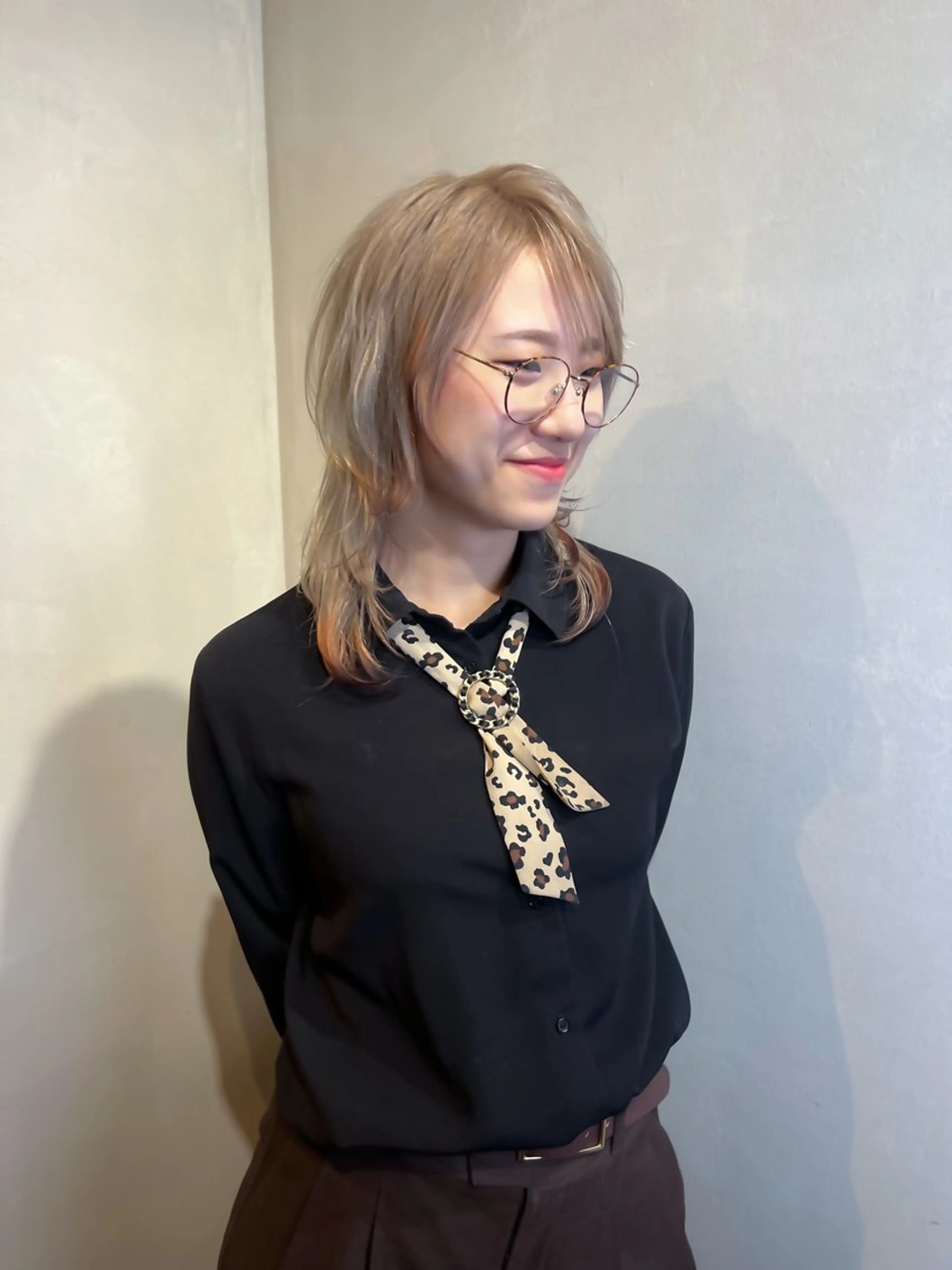 ミディアム ヘアカラー Aya/四条烏丸/ インナーカラーのヘアスタイル