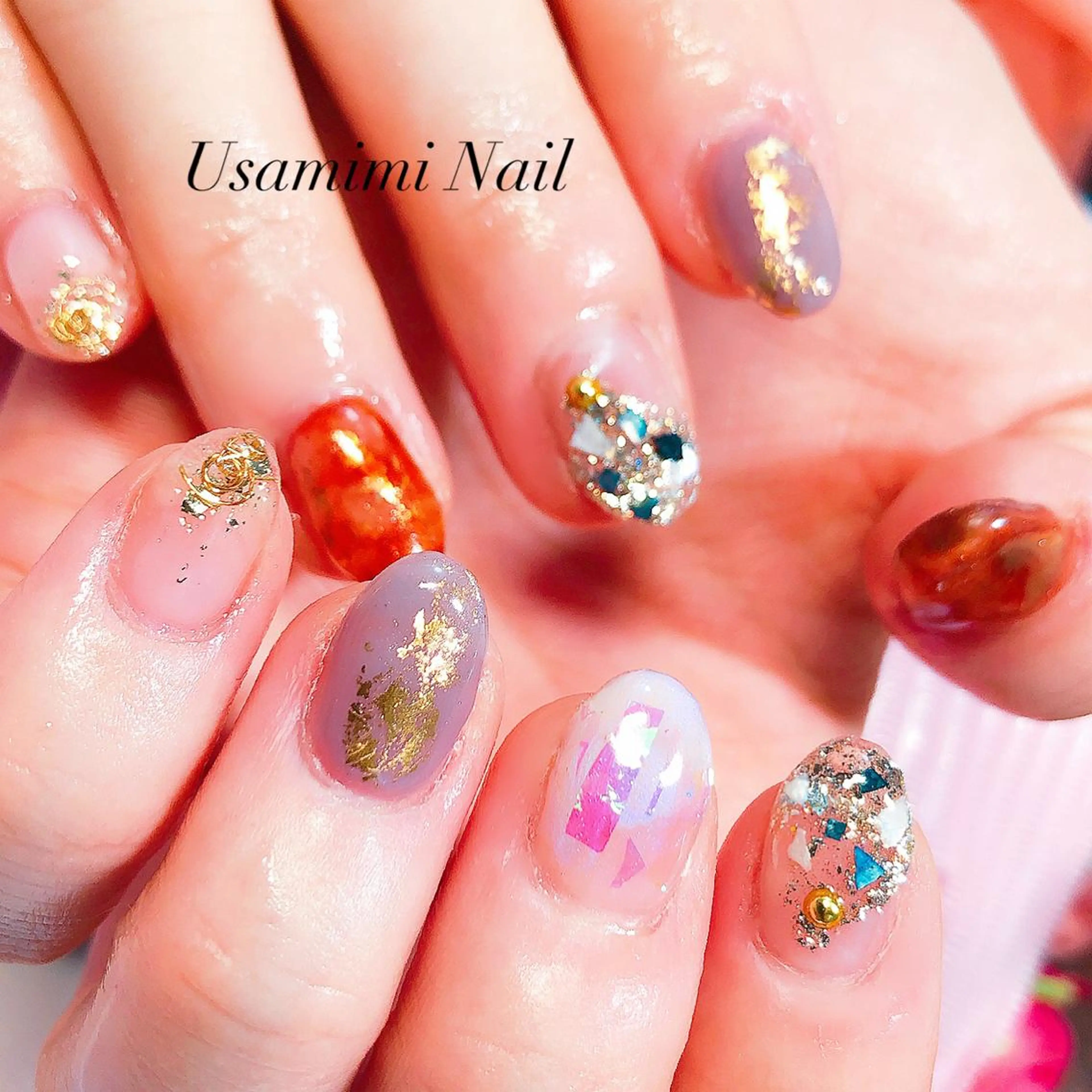 ネイル アートネイル ニュアンスネイル USAMiMi 🐰💕のネイルデザイン