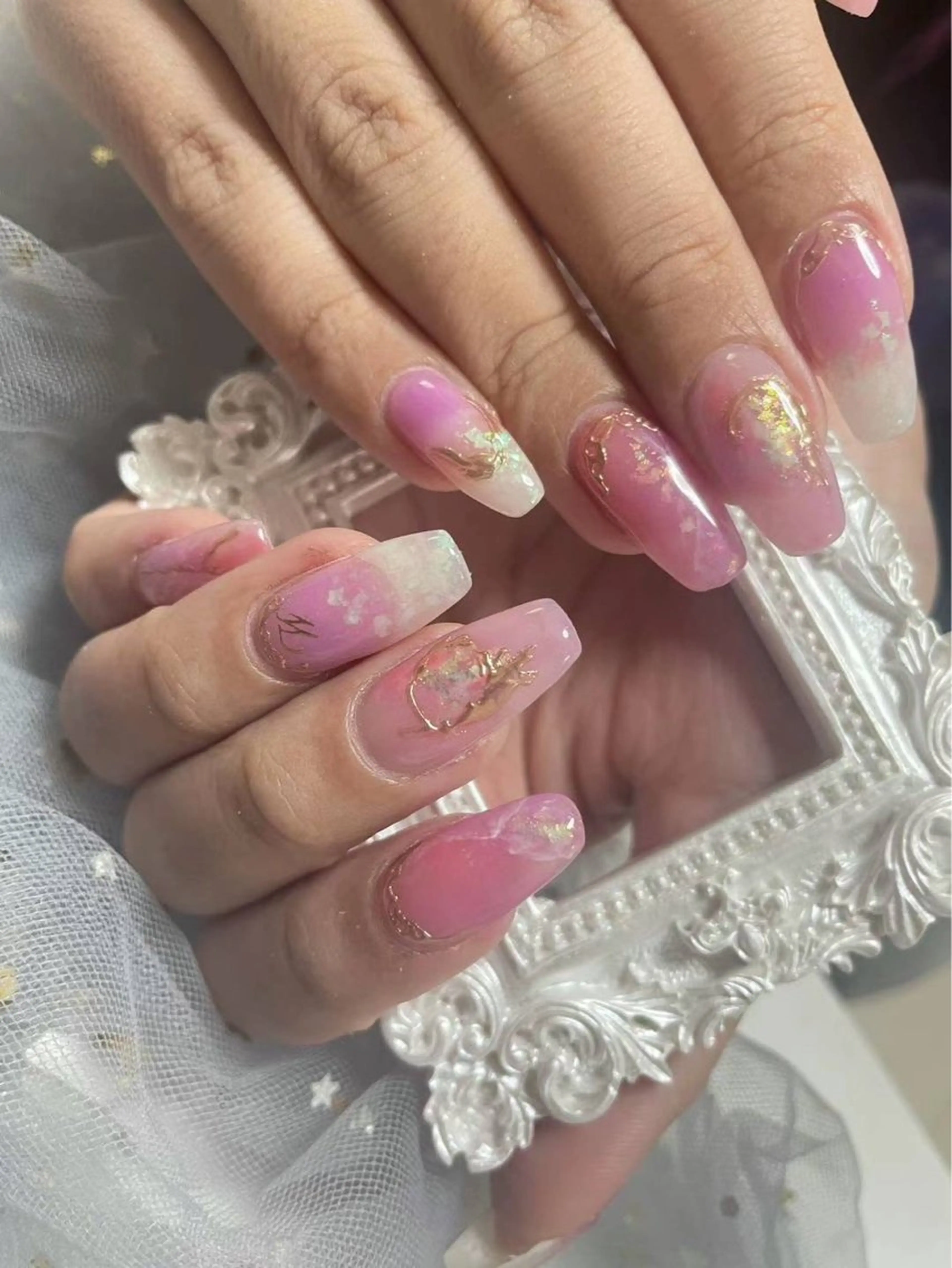 ネイル 持ち込み ワンホンネイル 🎀ネイルサロン エクラYUI🎀のネイルデザイン