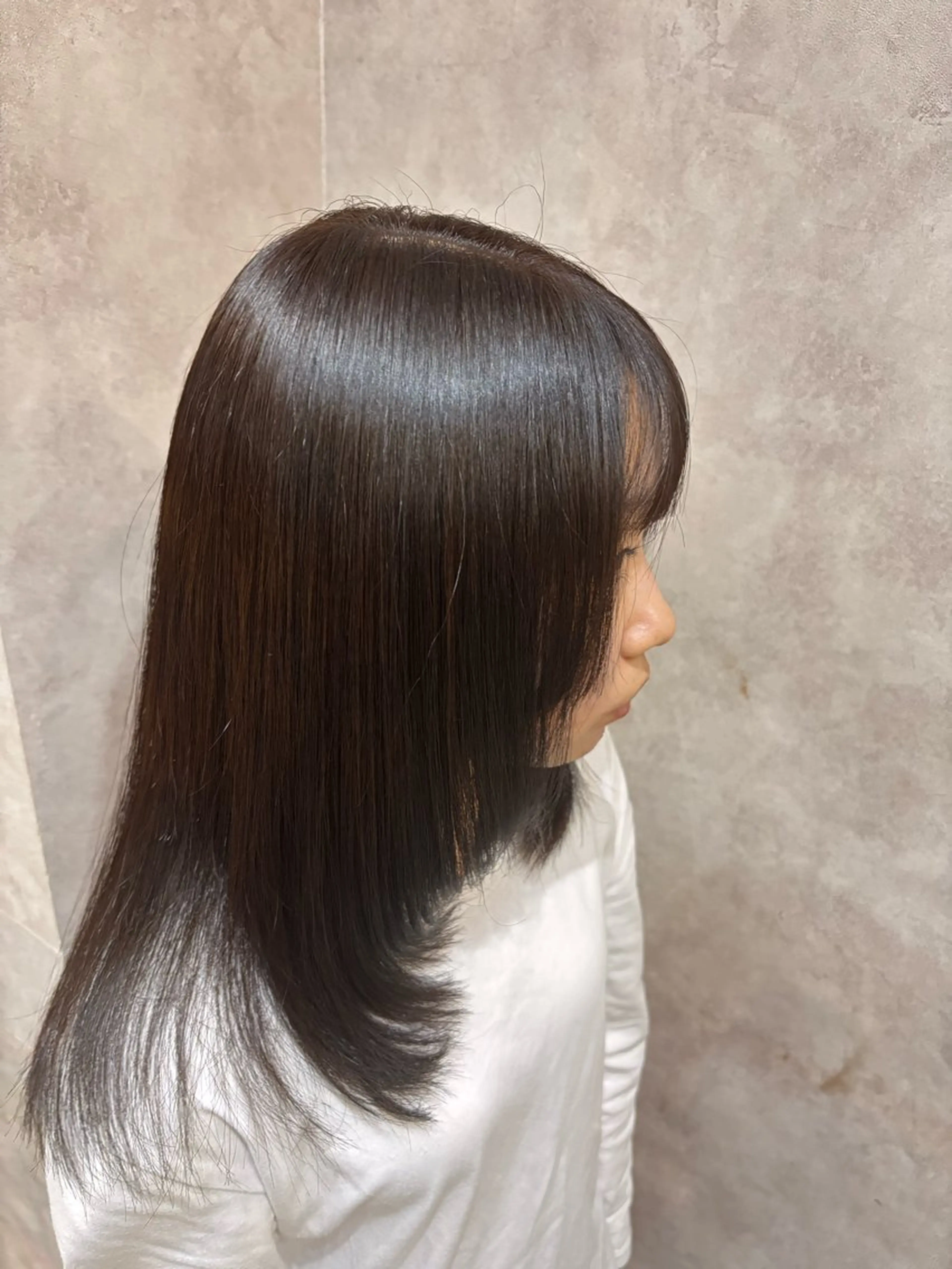 セミロング カラー ブラウンカラー ココアブラウン ヘアカラー 艶髪/縮毛矯正 /hikaruのヘアスタイル