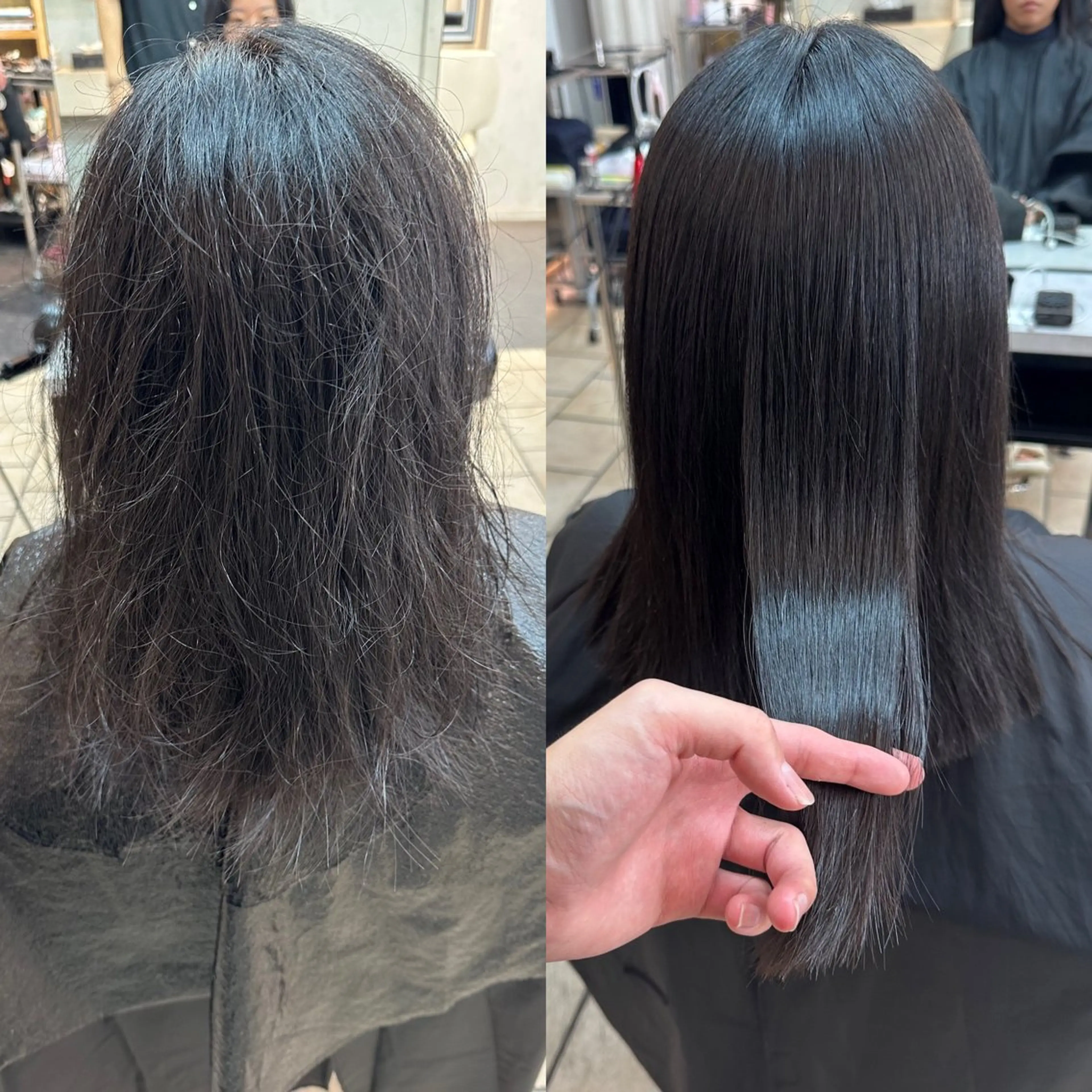 セミロング 縮毛矯正 カット 縮毛矯正 トリートメント ショート/レイヤー カット/服部タカノリのヘアスタイル